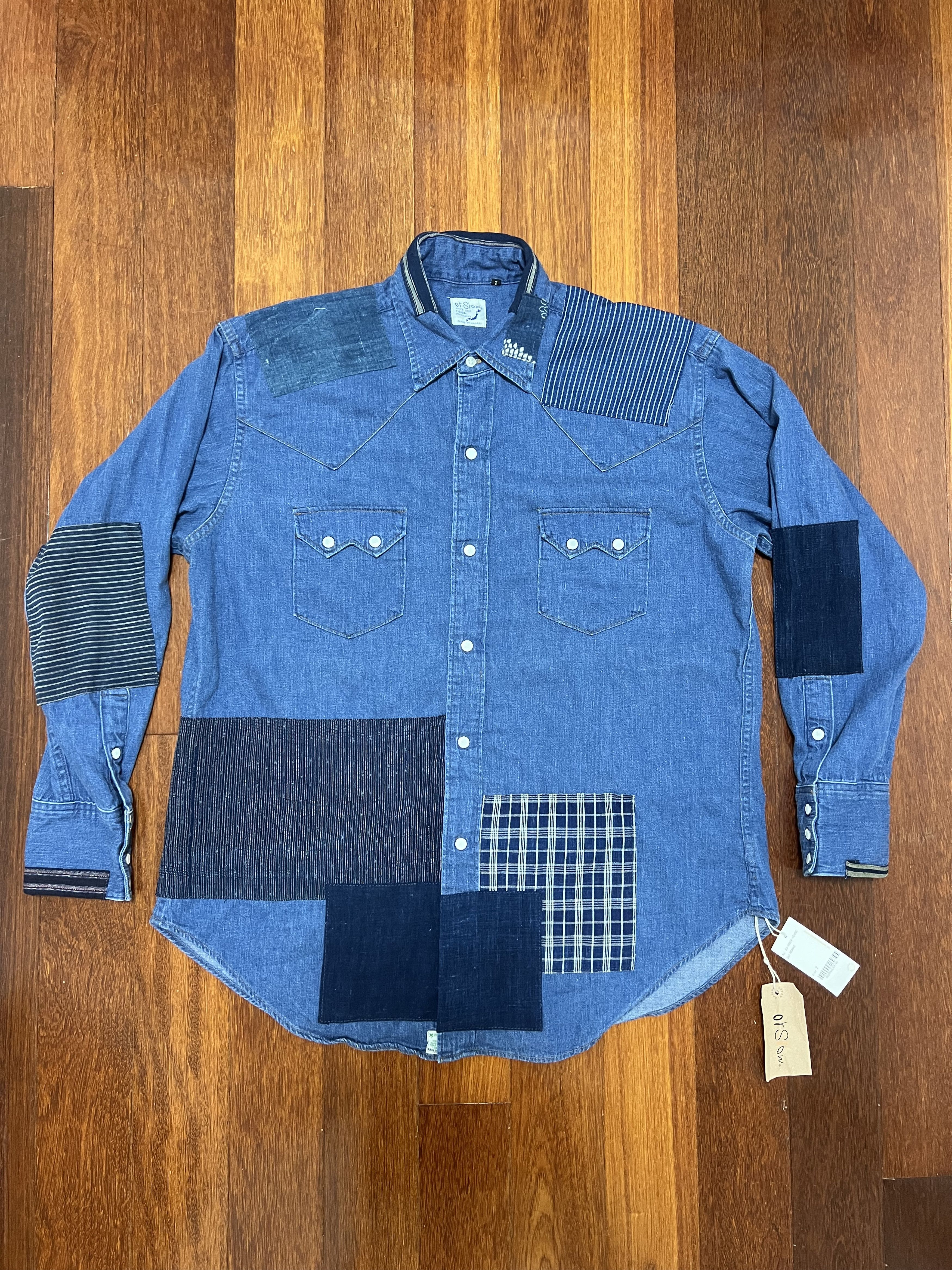 Orslow 💚 1/100 Canoe Club X Orslow Boro Western Shirt Indigo NEW Size US M / EU 48-50 / 2 - 1 Thumbnail