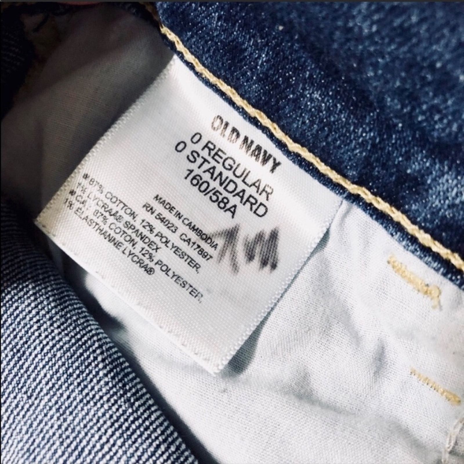 Old Navy OLD NAVY Dark Blue White Paint Boyfriend Denim Jean Shorts Size 25" / US 0 / IT 36 - 4 Thumbnail