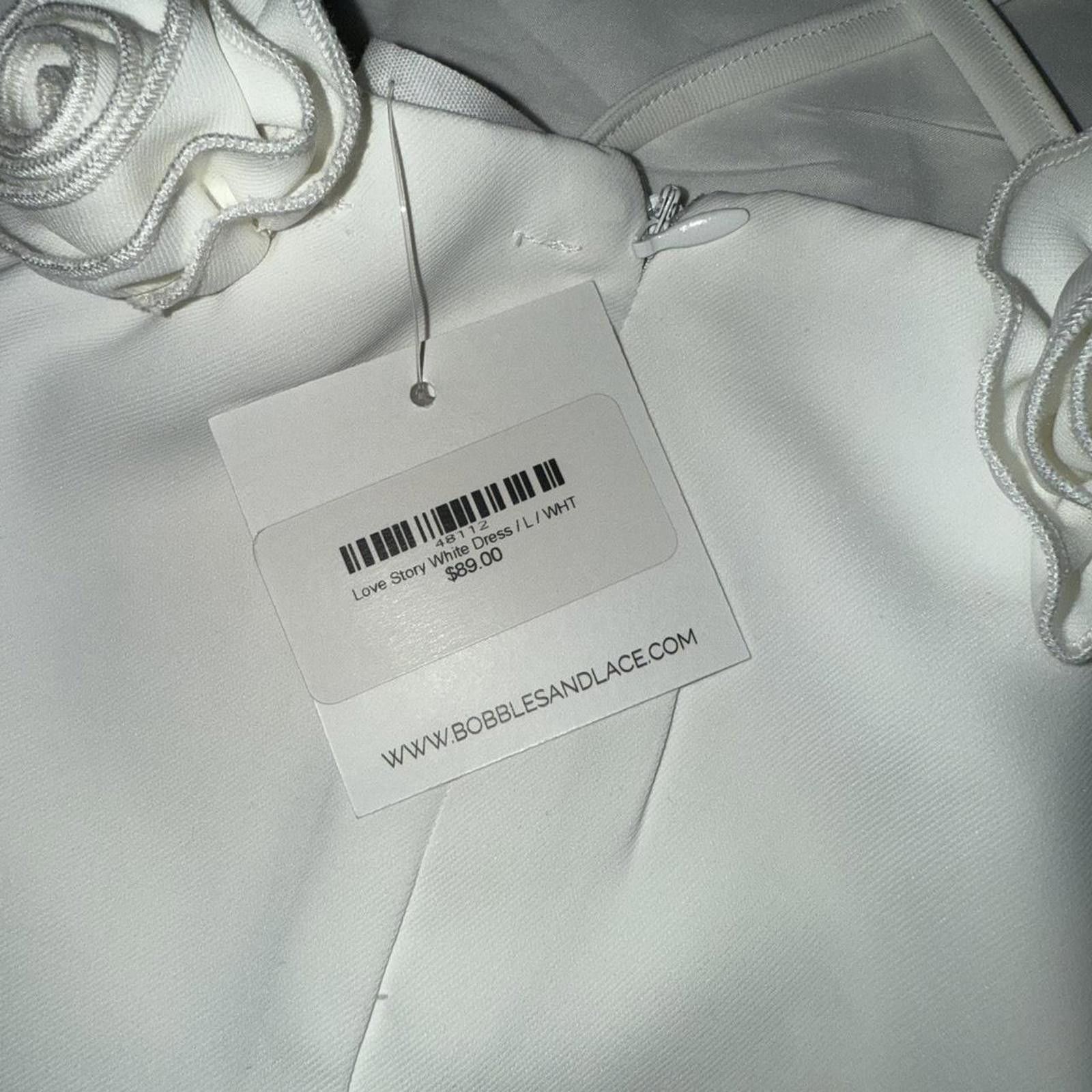 Other Bobbles & lace love story white dress Size L / US 10 / IT 46 - 6 Thumbnail