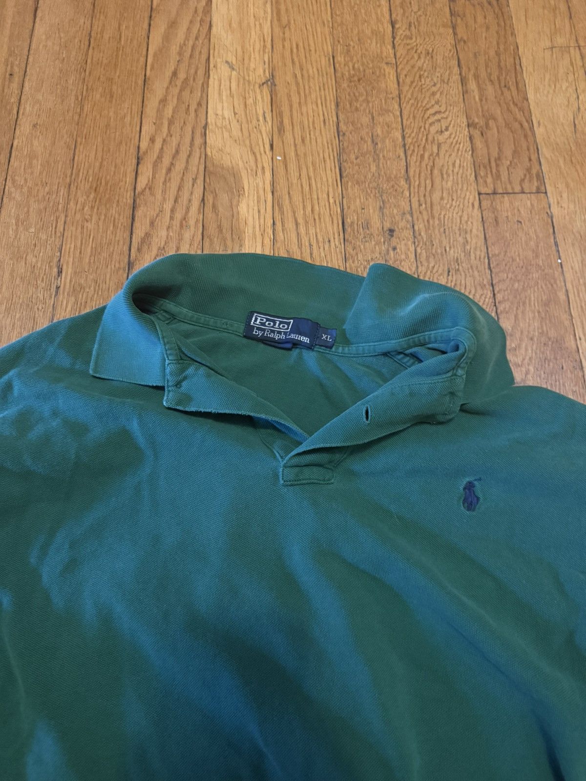 Polo Ralph Lauren × Vintage Green Vintage Ralph Lauren Long Sleeve Polo Size US XL / EU 56 / 4 - 2 Thumbnail