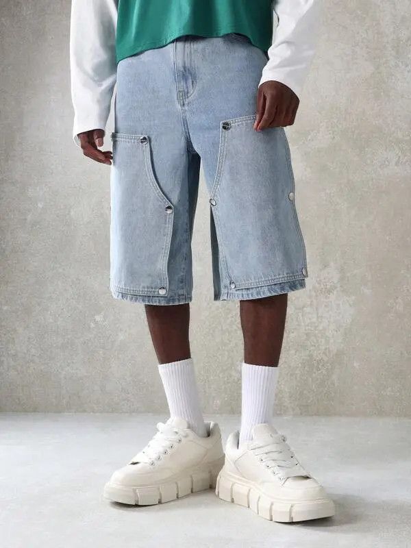 Jean Hazuki x Koga Carpenter Y2k Shorts Jorts Designer Denim Size US 36 / EU 52 - 2 Thumbnail