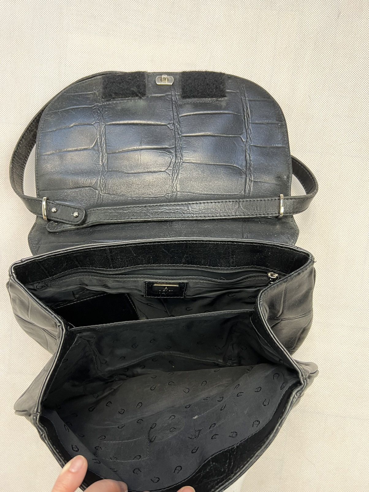 Aigner × Etienne Aigner × Vintage Handbag Etienne Aigner Black Leather Vintage Size ONE SIZE - 3 Thumbnail