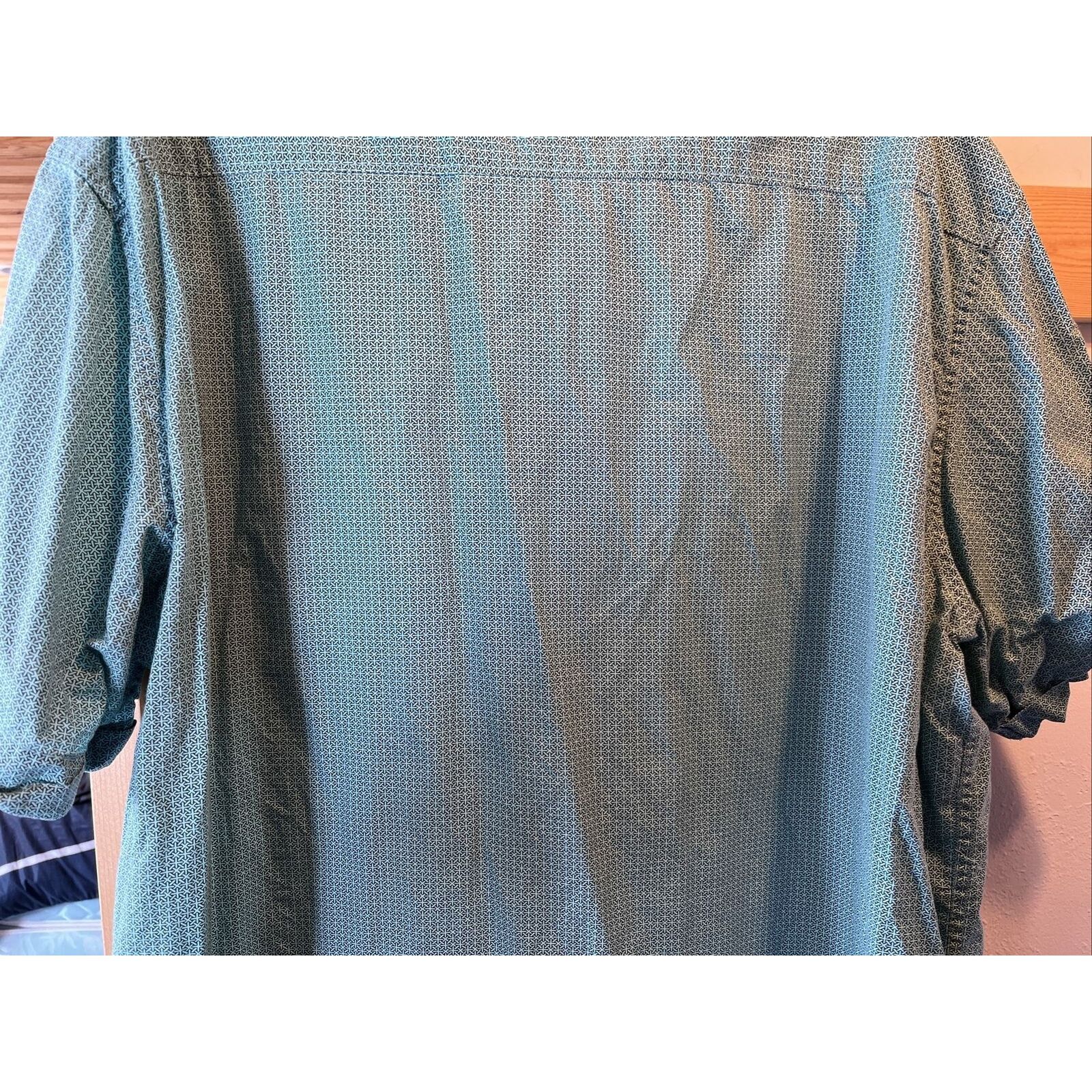 Other Across The Pond Men’s 3X Blue Green Button Down Cotton Shirt Size US XXL / EU 58 / 5 - 11 Thumbnail