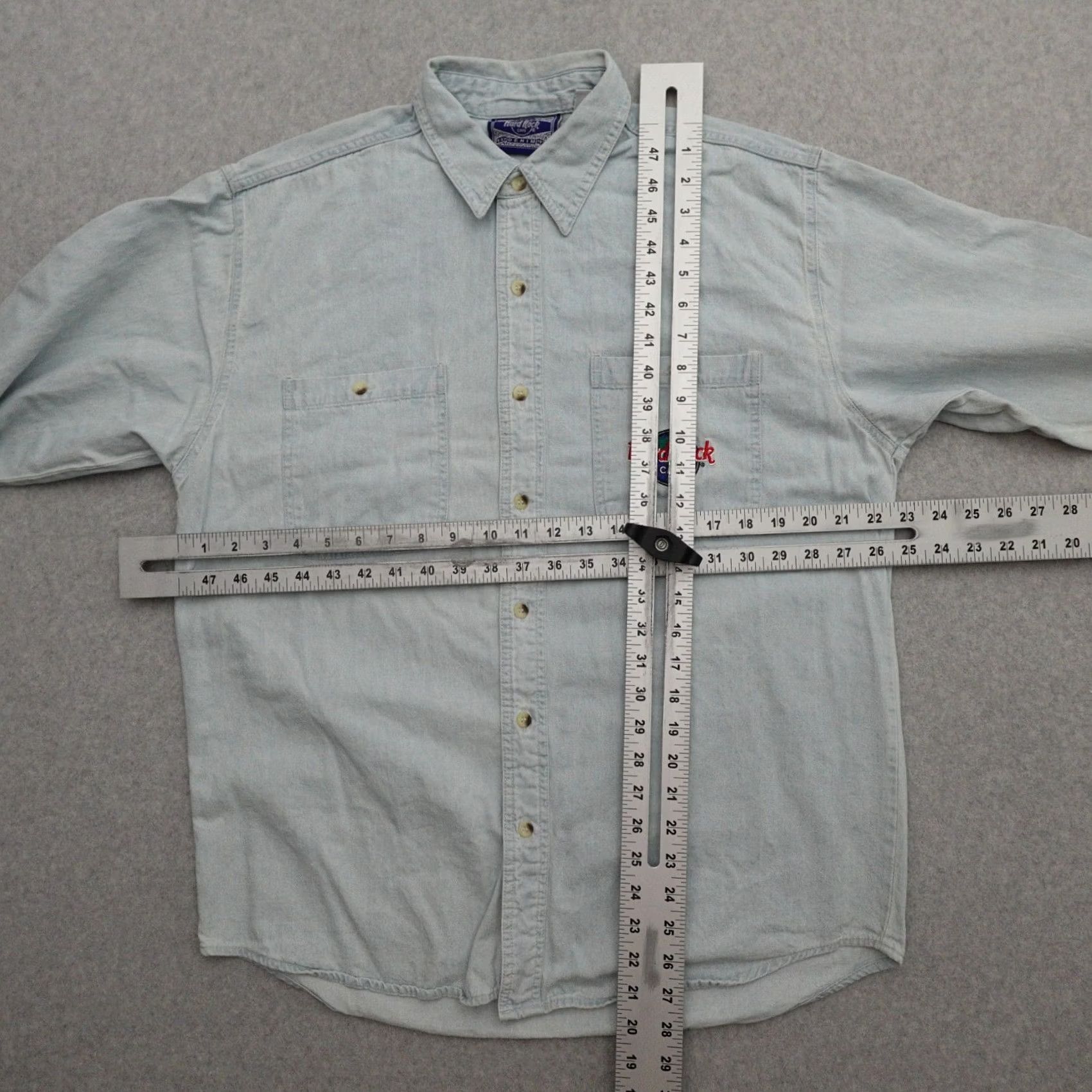Hard Rock Cafe Vintage Hard Rock Cafe Shirt Denims Long Sleeve Button-Up Small Adult Blue 90s Mens Slim Regular XS-27 23X27 Size US S / EU 44-46 / 1 - 2 Thumbnail