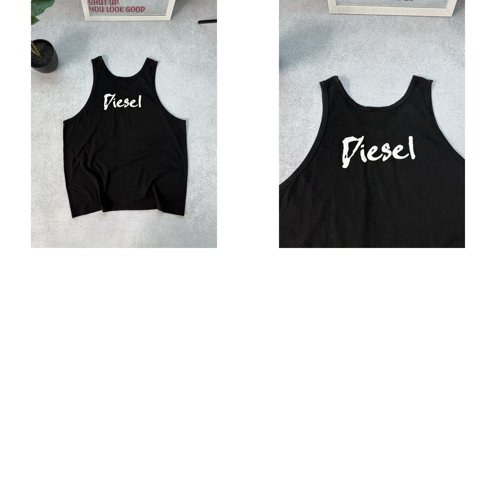 Diesel VINTAGE Diesel Sleeveless T-Shirt Big Logo Black XXL Size US XXL / EU 58 / 5 - 8 Thumbnail