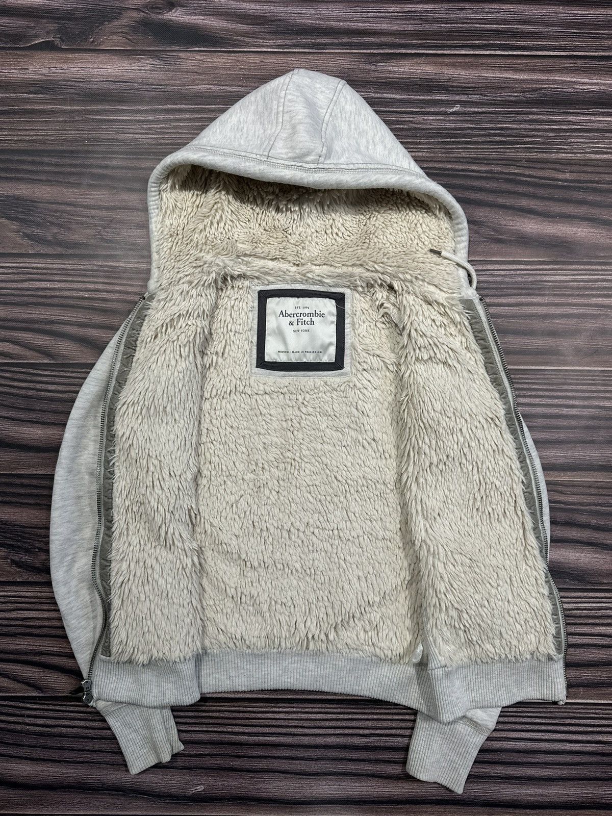 Abercrombie & Fitch × Japanese Brand Crazy Y2K Abercrombie Fitch Fur Hoodie Ifsixwasnine Style Size S / US 4 / IT 40 - 4 Thumbnail