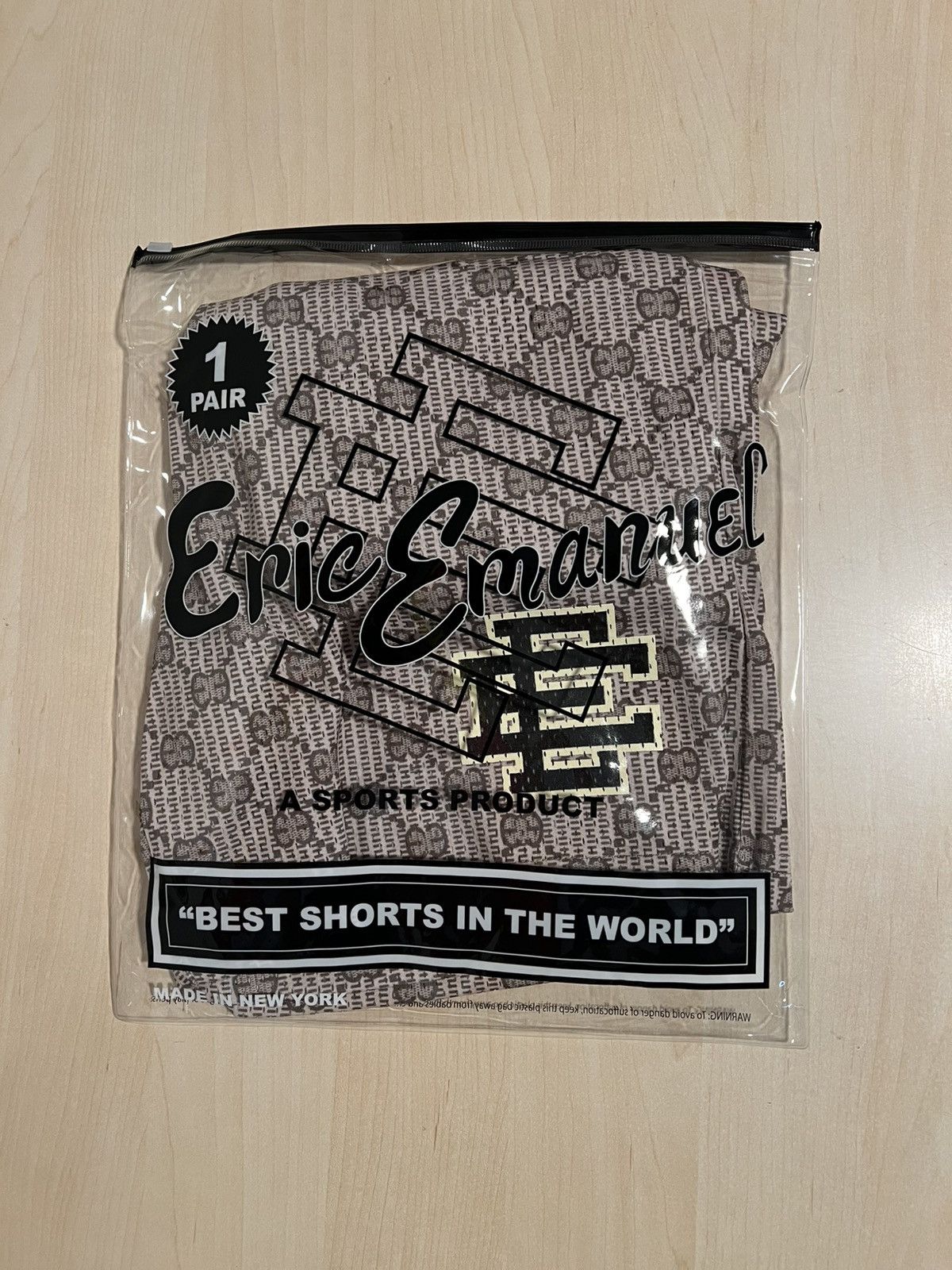 Eric Emanuel Eric Emanuel EE Print Gucci Basic Shorts Beige Black Small Size US 30 / EU 46 - 7 Thumbnail