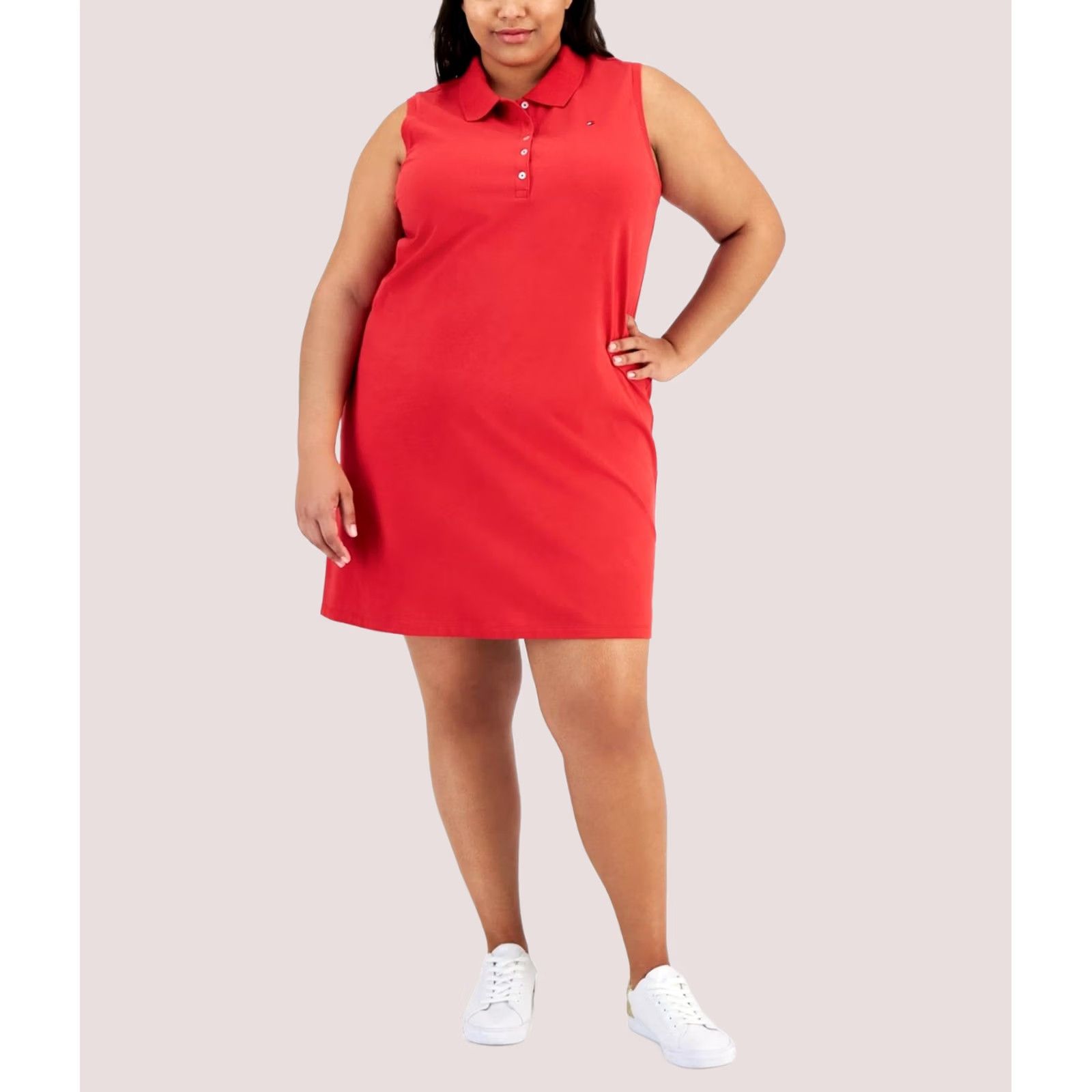 Tommy Hilfiger Tommy Hilfiger Womens red Polo Mini Shirt Dress, Plus Size, 3X Size XXL / US 16-18 / IT 52-54 - 1 Thumbnail