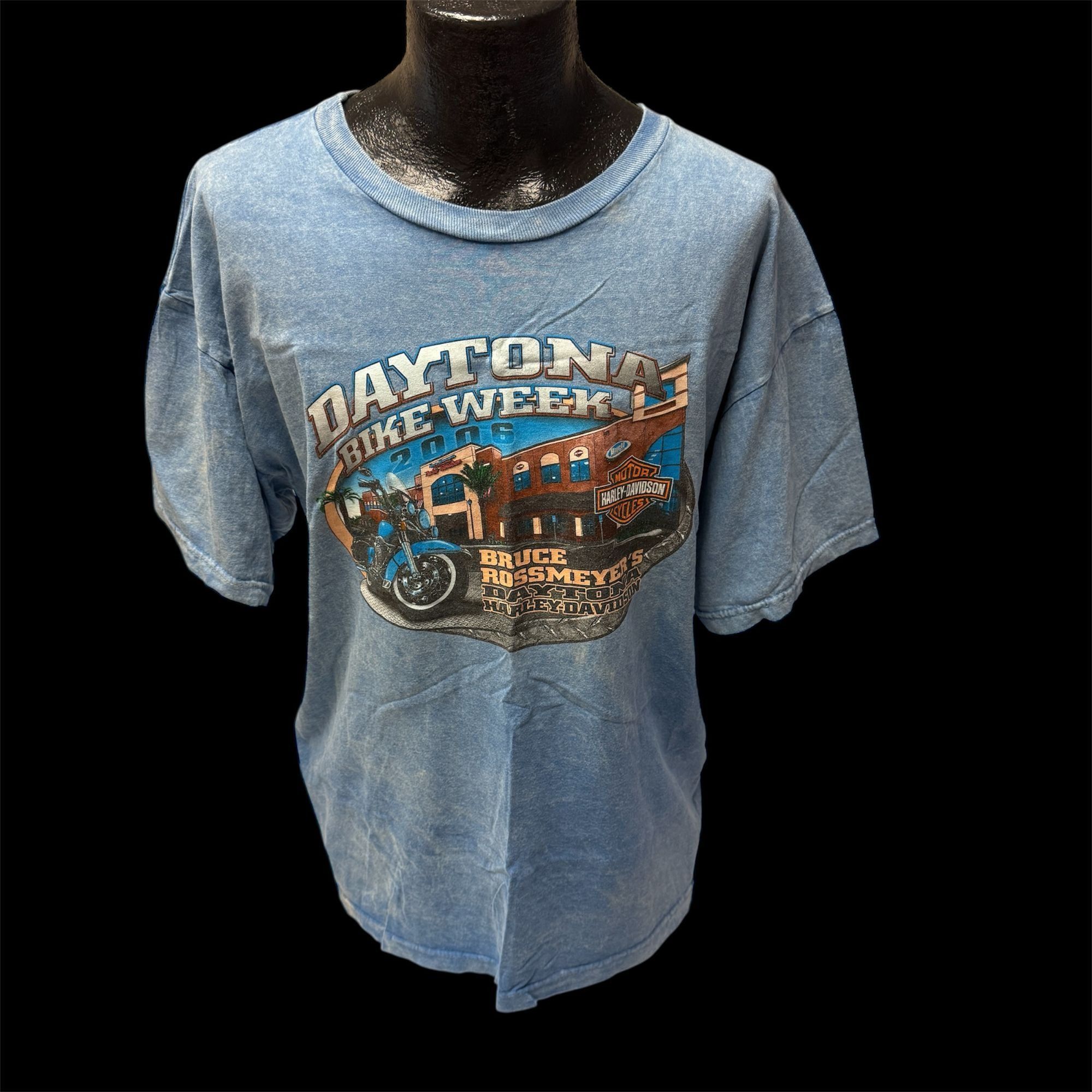 Harley Davidson Motorcycle Holoubek Blue Stonewash Daytona Bike Week T Shirt Size US XL / EU 56 / 4 - 3 Thumbnail