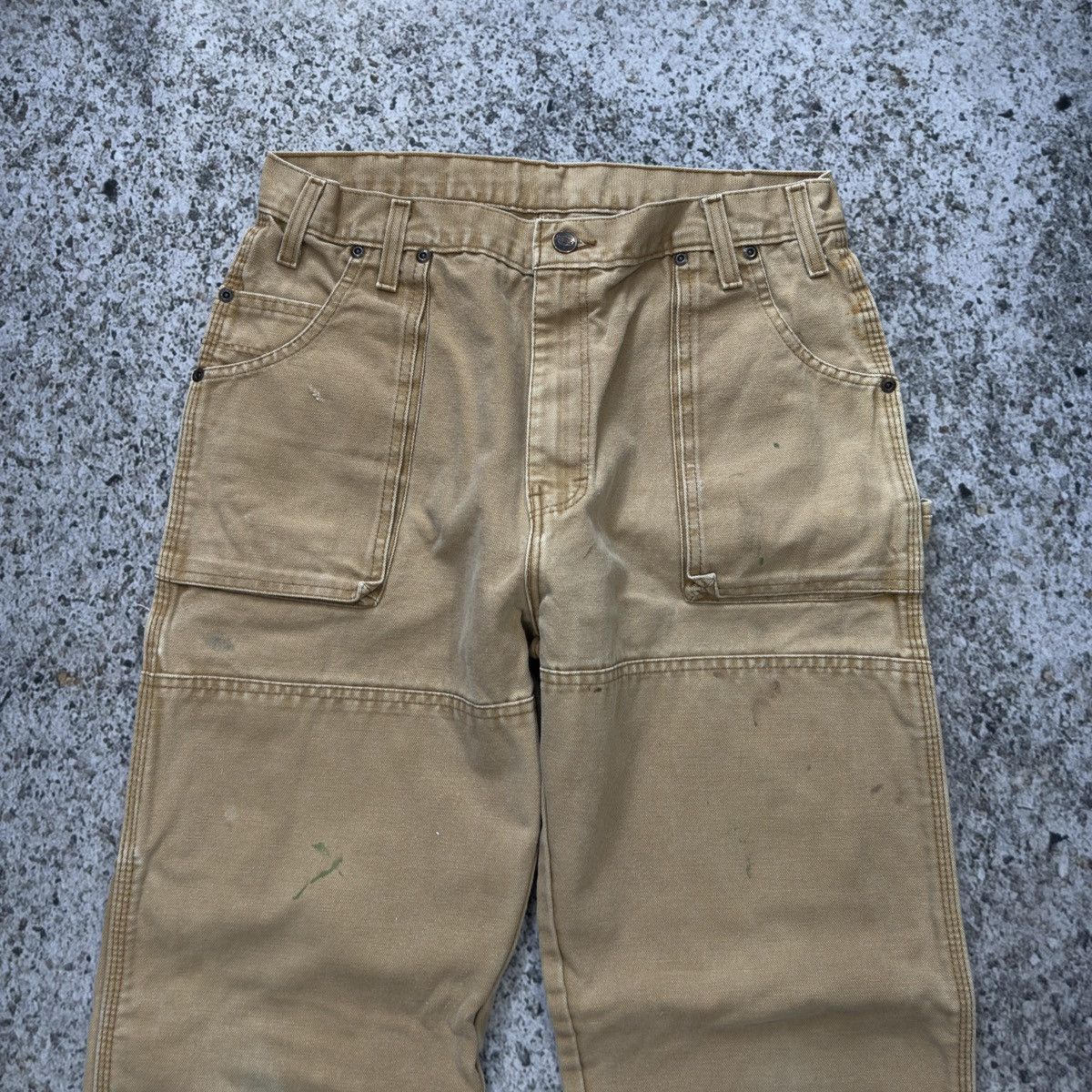 Vintage Dickies Thrashed Faded Distressed Carpenter Pants ERD Grunge Size US 31 - 3 Thumbnail