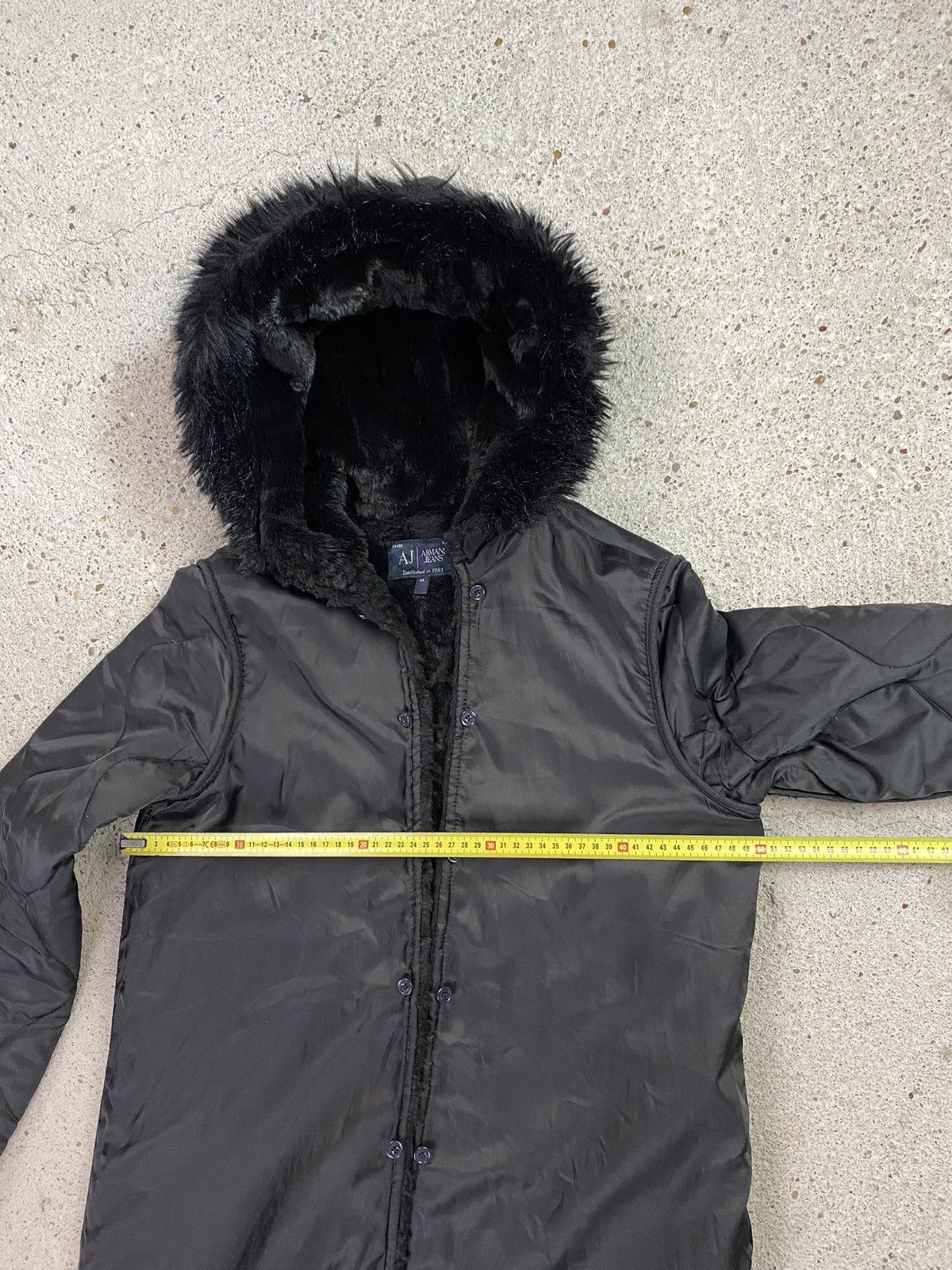 Giorgio Armani Armani jeans vintage coat faux fur archive winter arcade Size L / US 10 / IT 46 - 15 Thumbnail