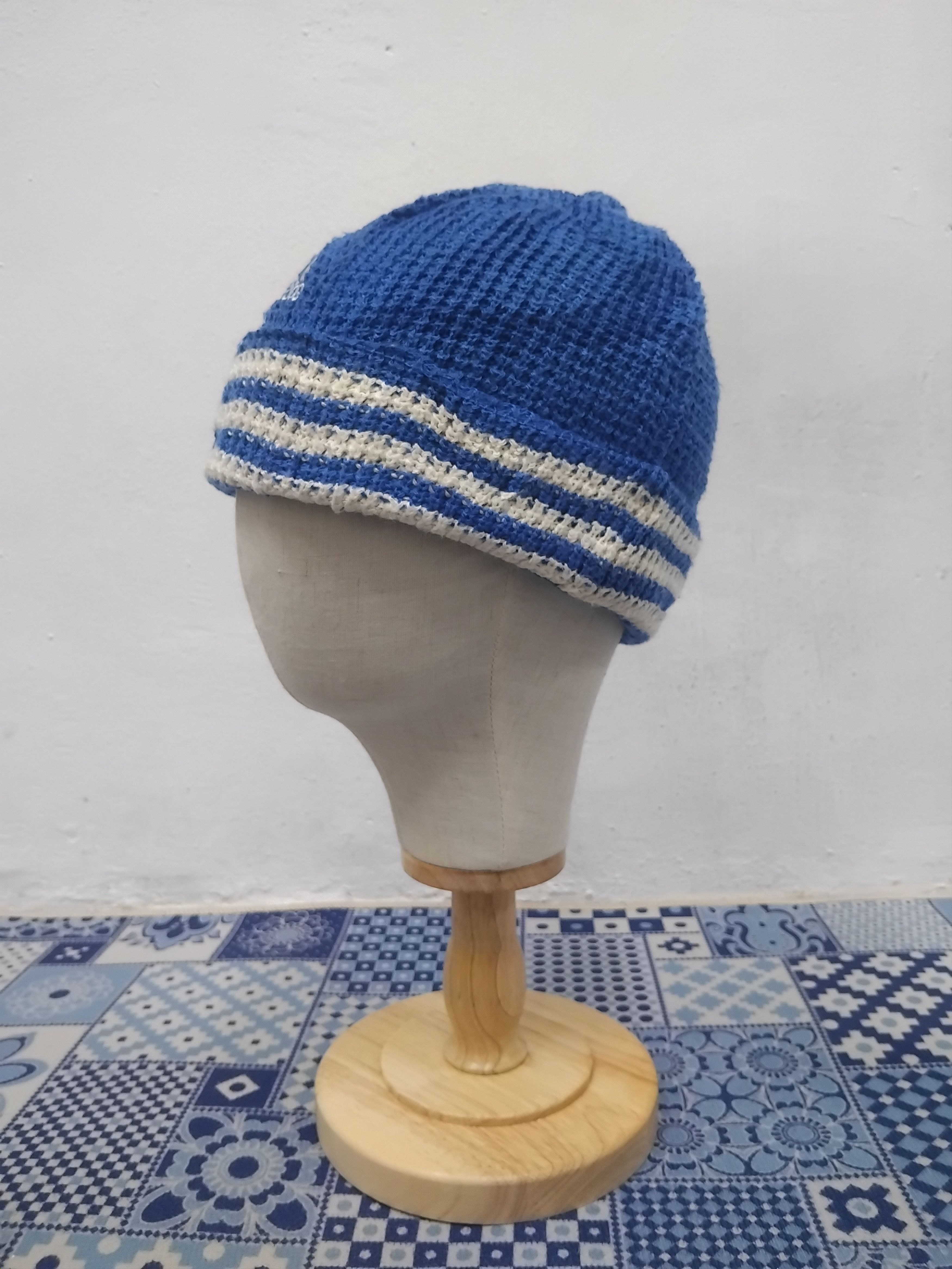 Adidas Adidas stripe blue colour short beanie Size ONE SIZE - 6 Thumbnail