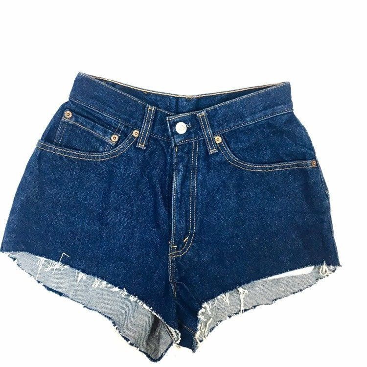 Levi's Vtg Levi's XX Made in USA Indigo Blue Jean Cut Off Shorts Size 28" / US 6 / IT 42 - 1 Thumbnail