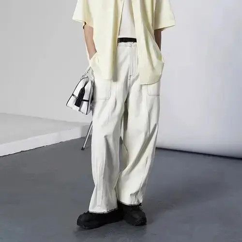Japanese Brand 21SS Indigo Union Japan White Denim Minimalist Pants Size US 32 / EU 48 - 2 Thumbnail