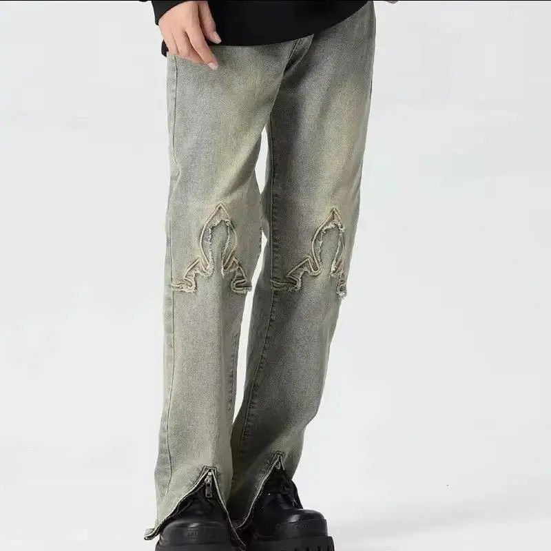 Japanese Brand Patchwork streetwear, vintage blue jeans Size US 32 / EU 48 - 3 Thumbnail