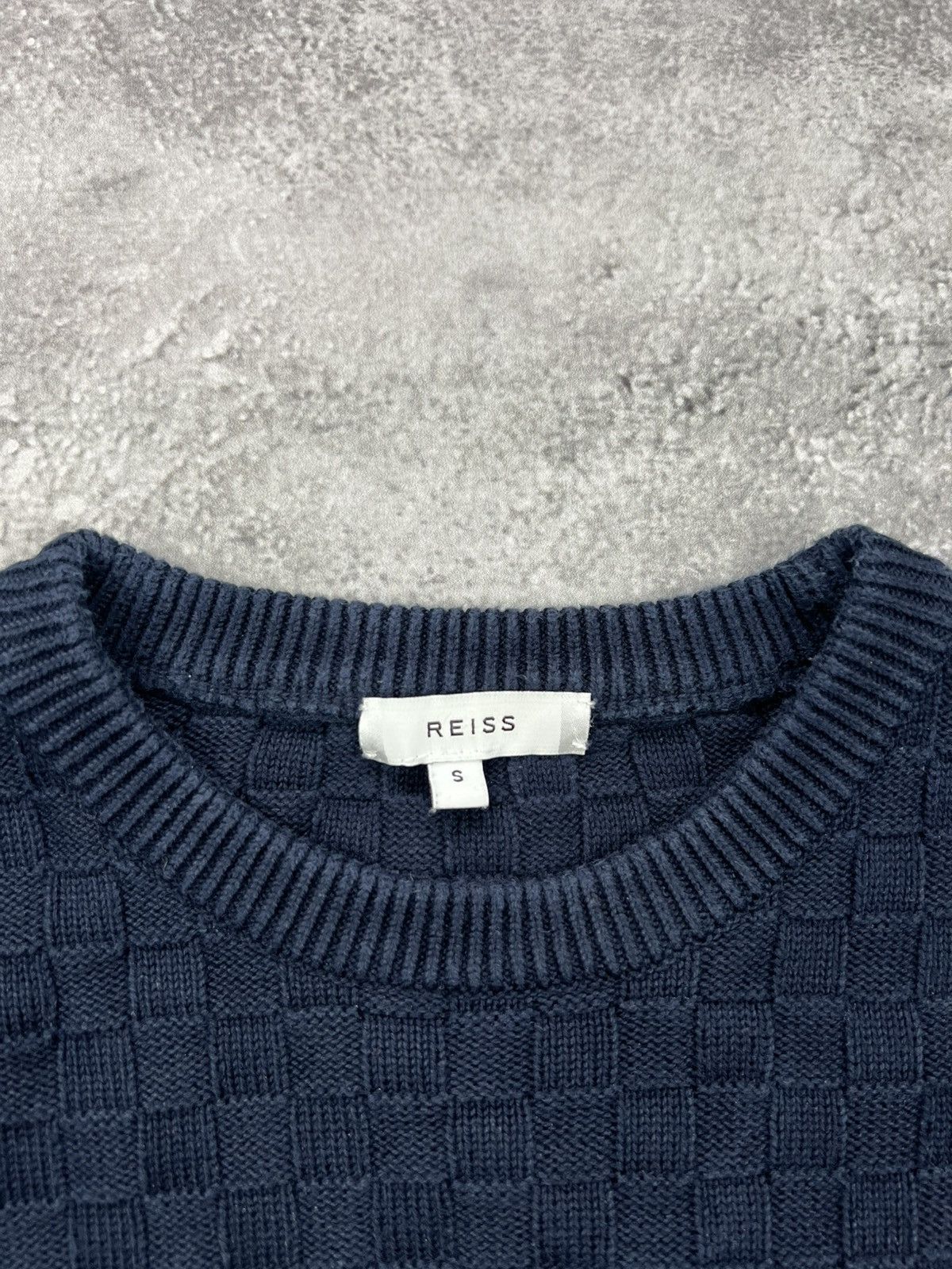 Reiss Reiss Plaid Mens Classic Sweater Blue Size US S / EU 44-46 / 1 - 3 Thumbnail