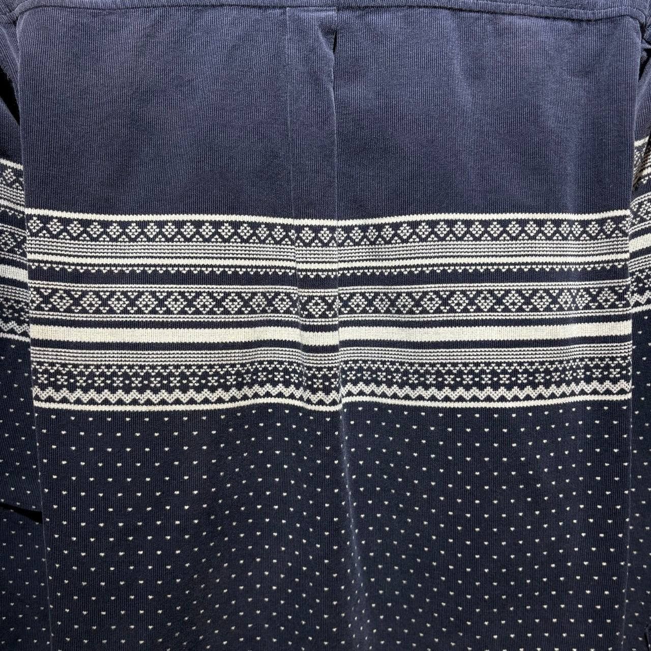 Sergio Tacchini Sergio Tacchini Navy Aztec Pattern Longsleeve Corduroy Shirt Size US XL / EU 56 / 4 - 9 Thumbnail