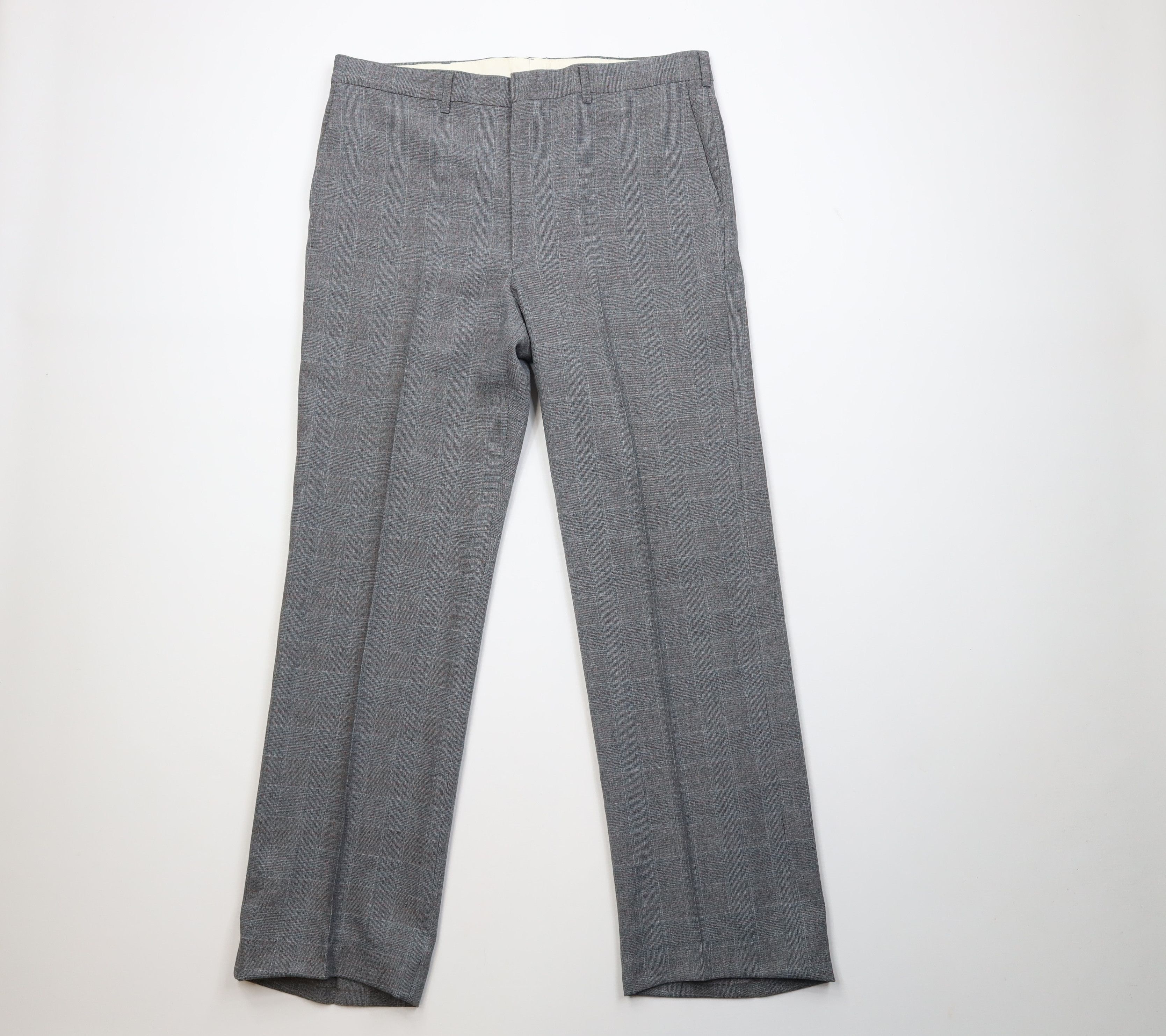 Vintage Vintage 70s Streetwear Flared Wide Leg Chino Pants Plaid USA Size US 36 / EU 52 - 1 Thumbnail