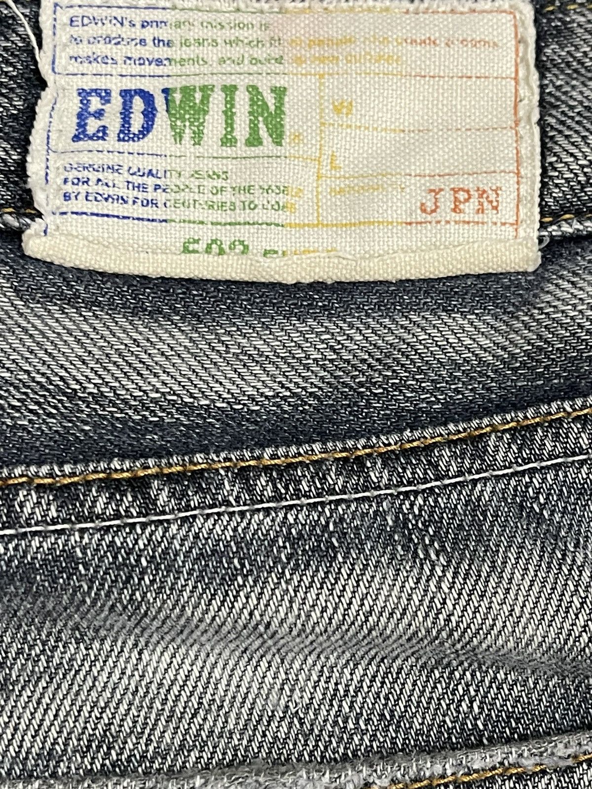 Edwin Vintage Japan Edwin Faded Wash Style Loose Jeans Size US 34 / EU 50 - 9 Thumbnail