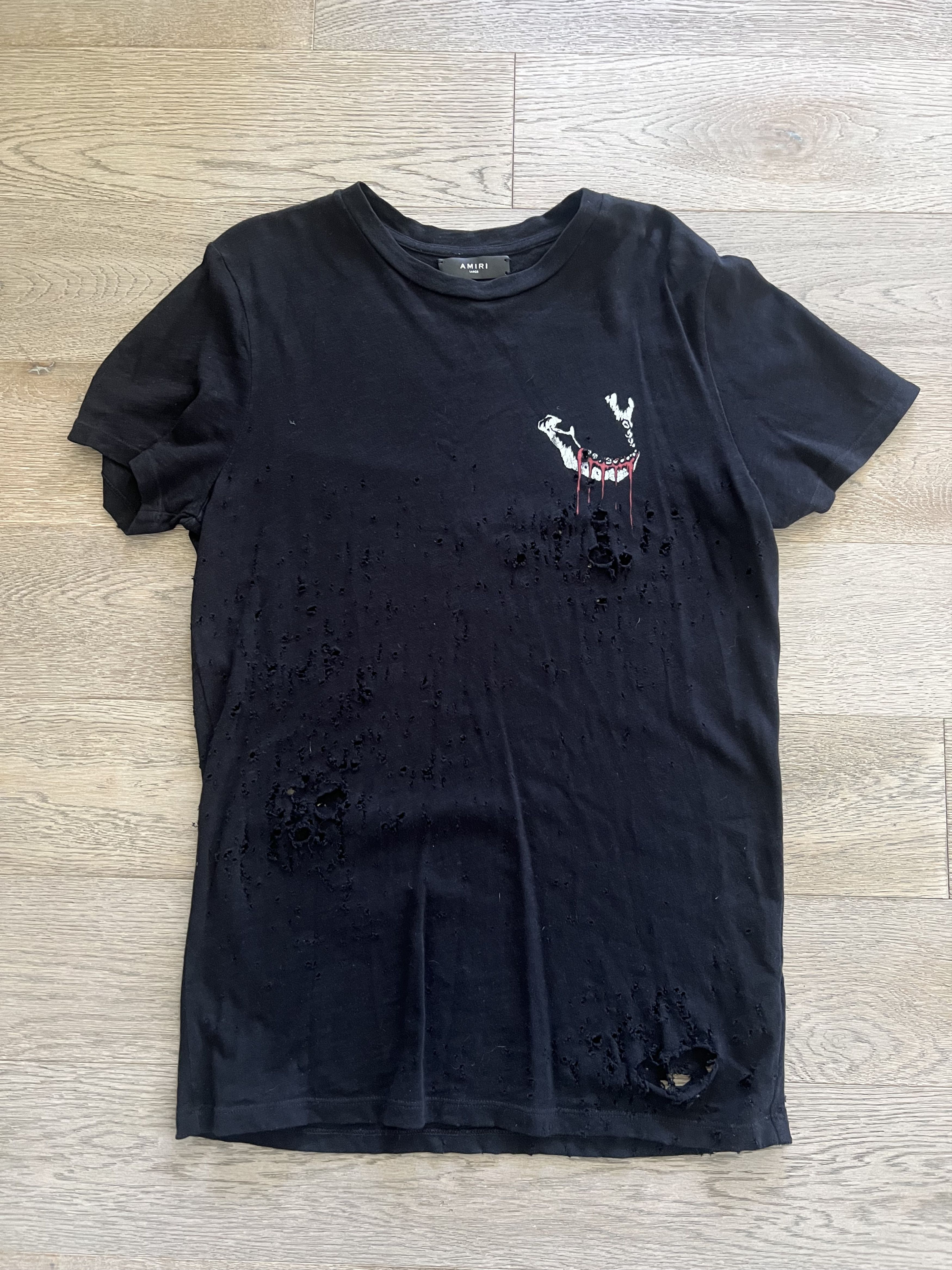Amiri Amiri Jaw Print Distressed T Shirt Size US L / EU 52-54 / 3 - 1 Thumbnail