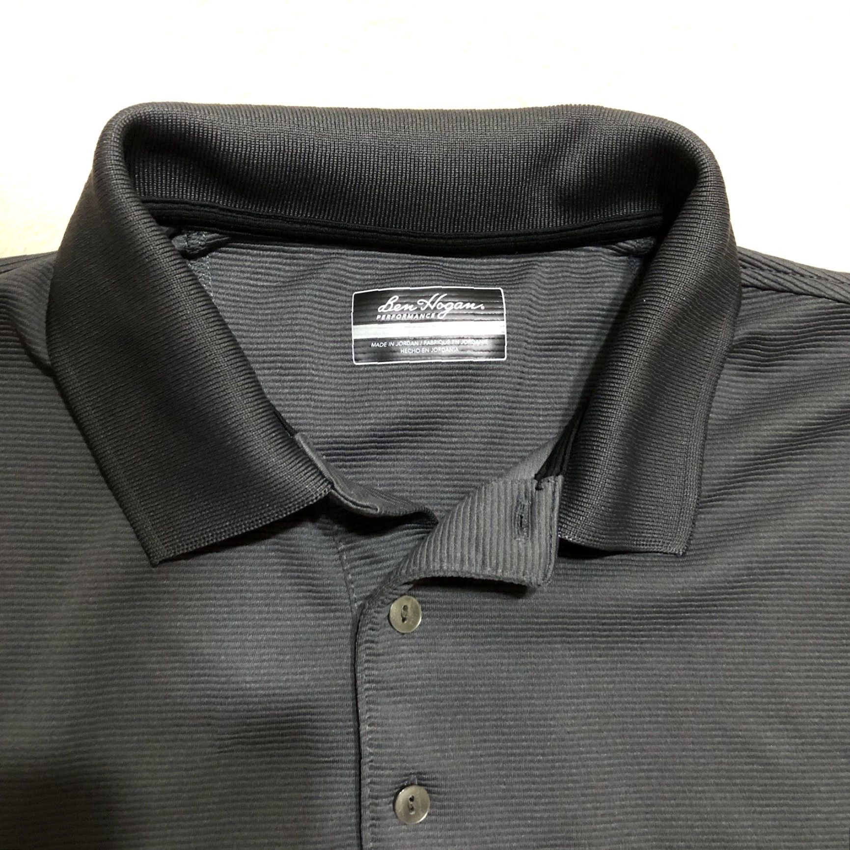 Hogan Ben Hogan Performance Shirt Mens Large Asphalt Gray Golf Polo Short Sleeve EUC Size US L / EU 52-54 / 3 - 4 Thumbnail