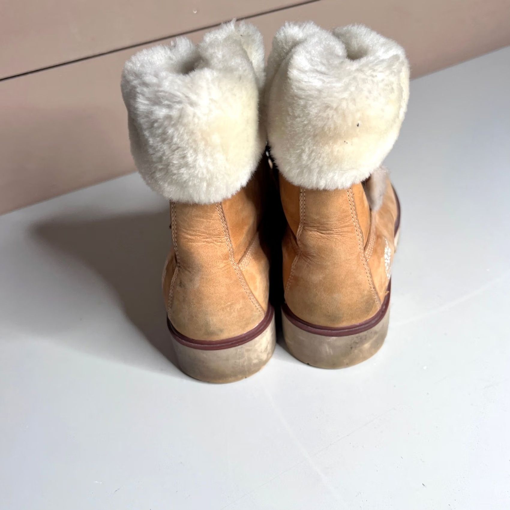 Timberland TIMBERLAND Waterproof Wheat Leather Faux Fur Trim Lace Up Boots Womens 7.5M Size US 9 / IT 39 - 5 Thumbnail