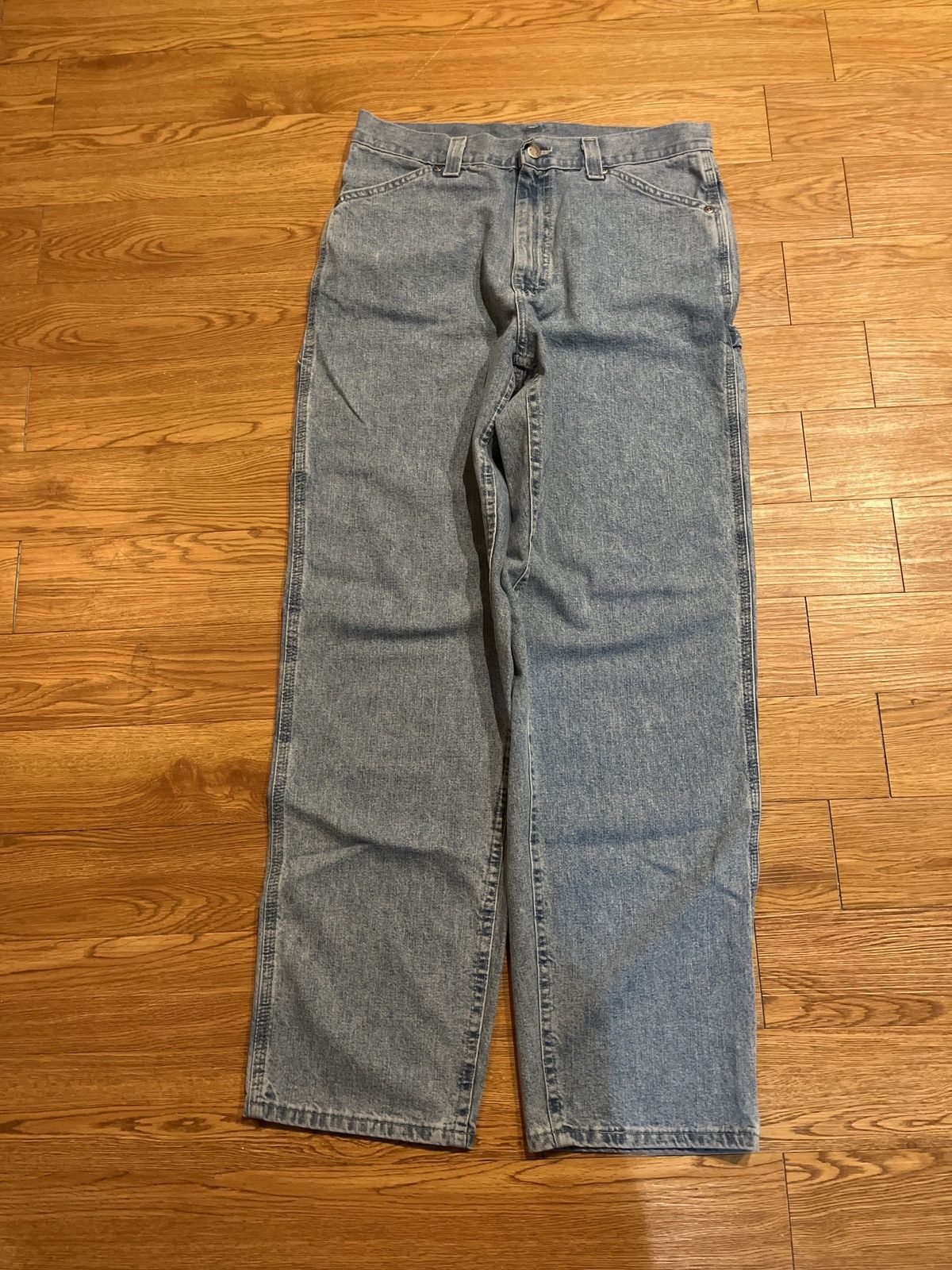Lee vintage 90’s riveted by lee light wash carpenter jeans Size US 32 / EU 48 - 2 Thumbnail
