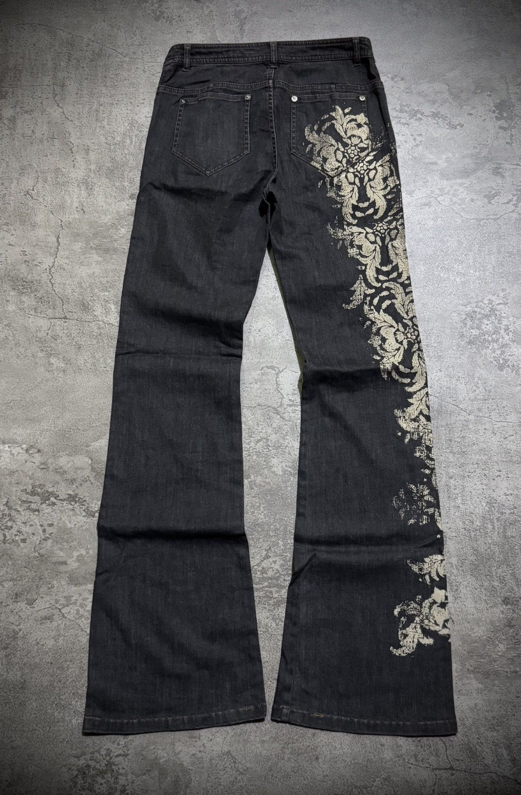 Japanese Brand LOUNIE “TORNADO MART STYLE” FLARE JEANS Size US 28 / EU 44 - 2 Thumbnail