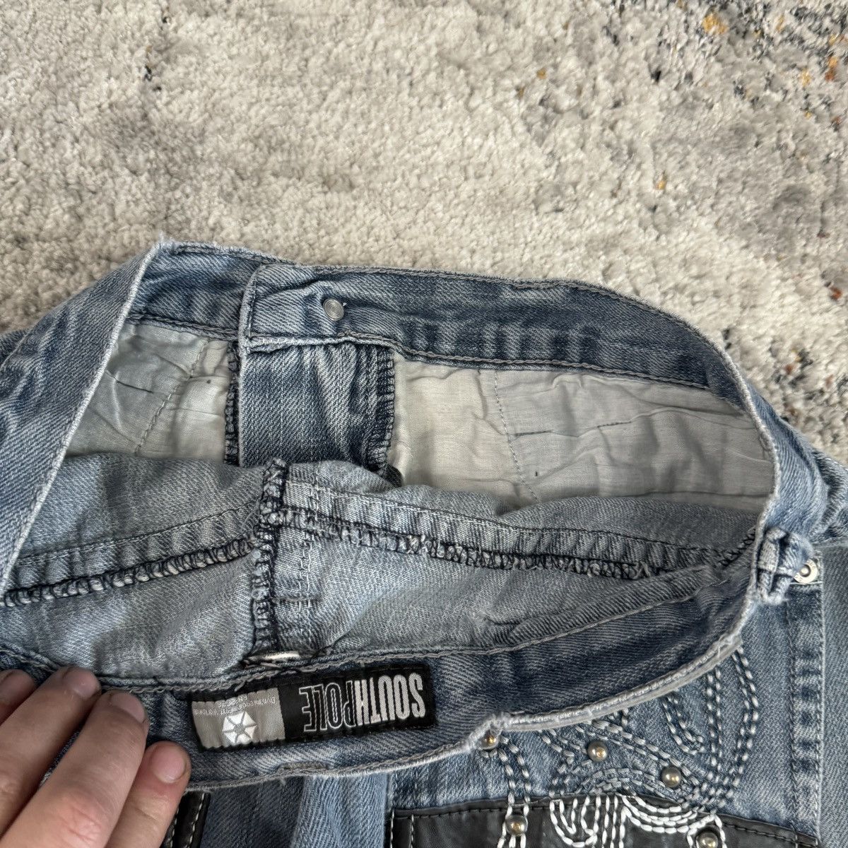 JNCO × Southpole × Vintage Crazy Vintage y2k South Pole light wash cybergoth wide leg Size US 28 / EU 44 - 4 Thumbnail