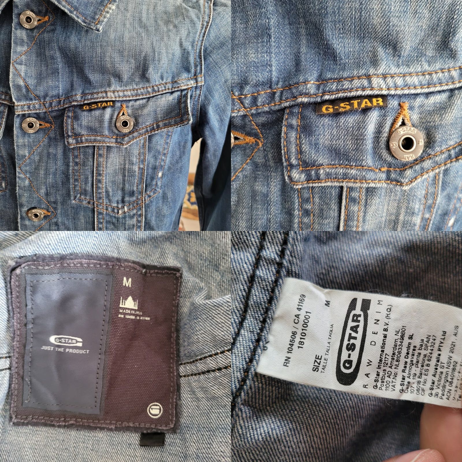 G-Star VINTAGE G-Star Denim 3301 Jacket Ladies Sz M Denim Jacket Blue 3301 90s 2000s Womens Size M / US 6-8 / IT 42-44 - 8 Thumbnail