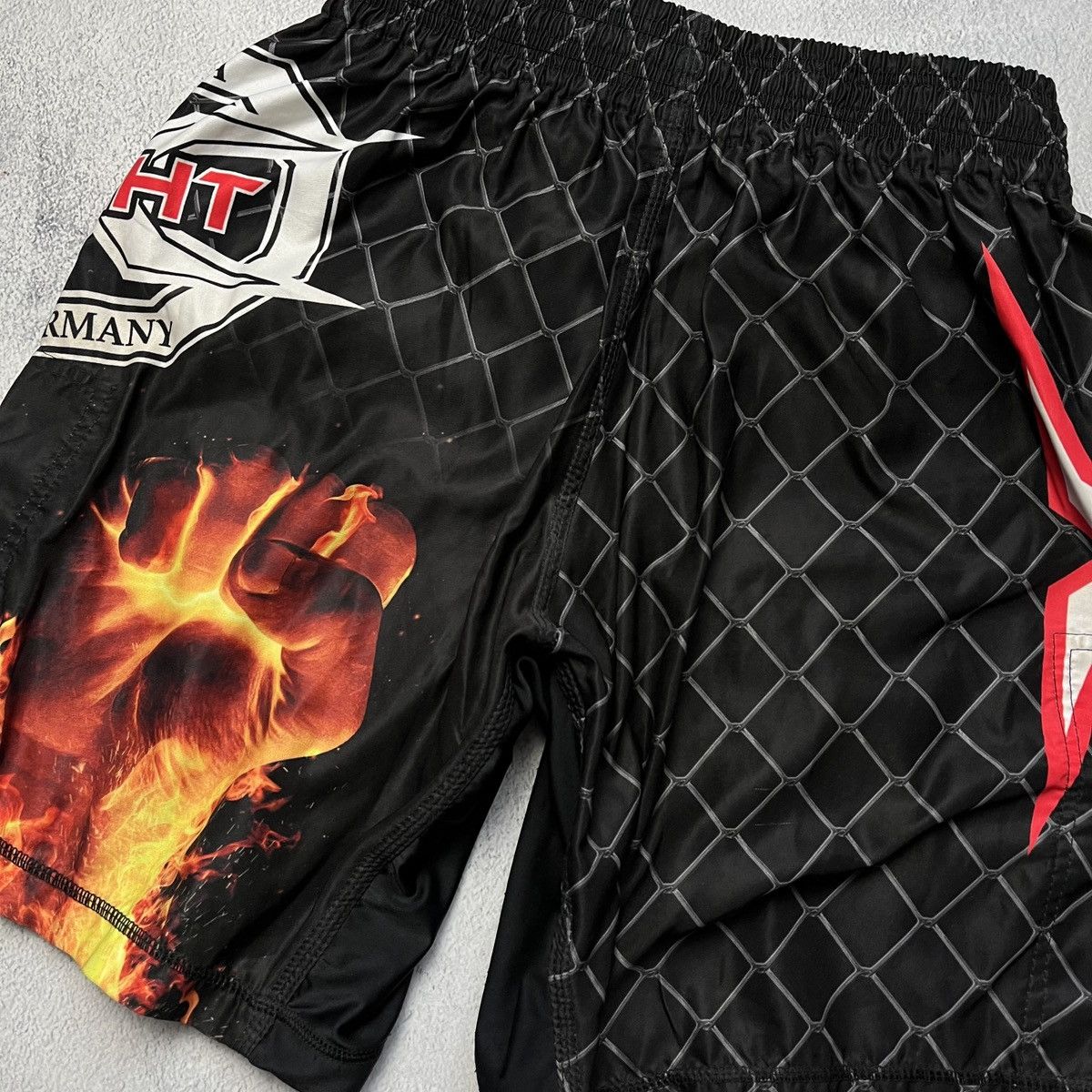 Japanese Brand × Vintage MMA Fight Germany Fiery Fist sport y2k short Size US 30 / EU 46 - 8 Thumbnail