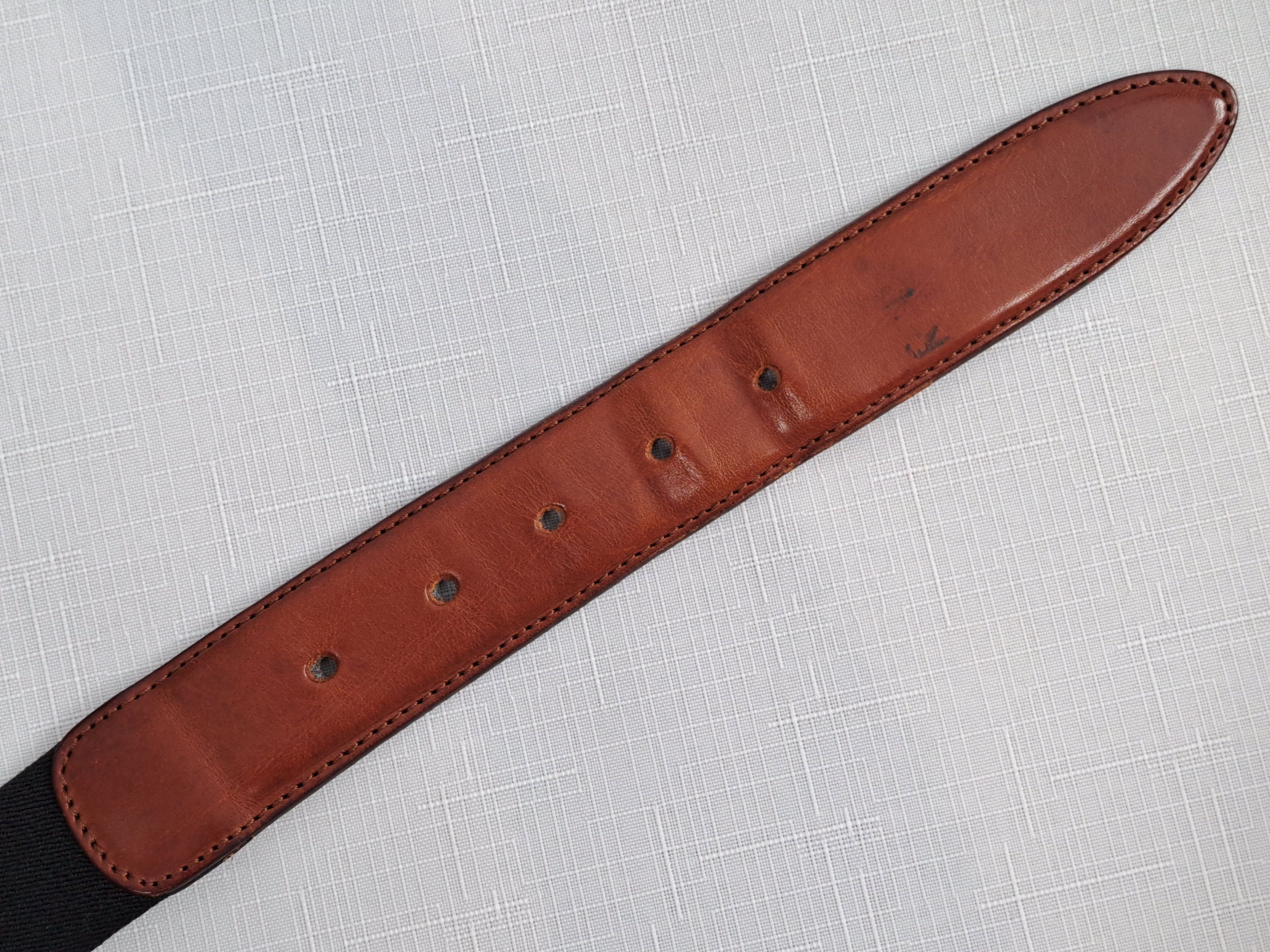 Bally × Vintage Bally vintage leather/elastic fabric belt. Size ONE SIZE - 13 Thumbnail