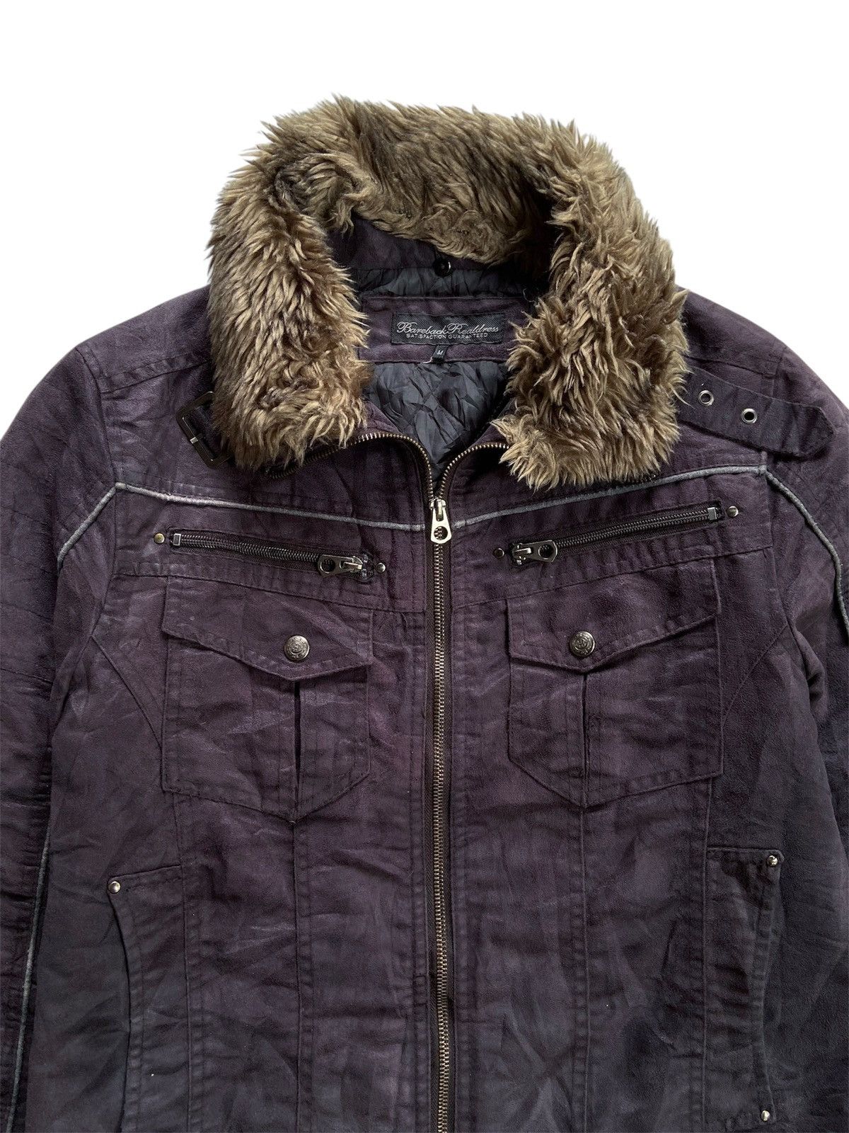 Japanese Brand JAPANESE BAREBACK FAUX FUR BLACK WASHED JACKET Size US M / EU 48-50 / 2 - 4 Thumbnail