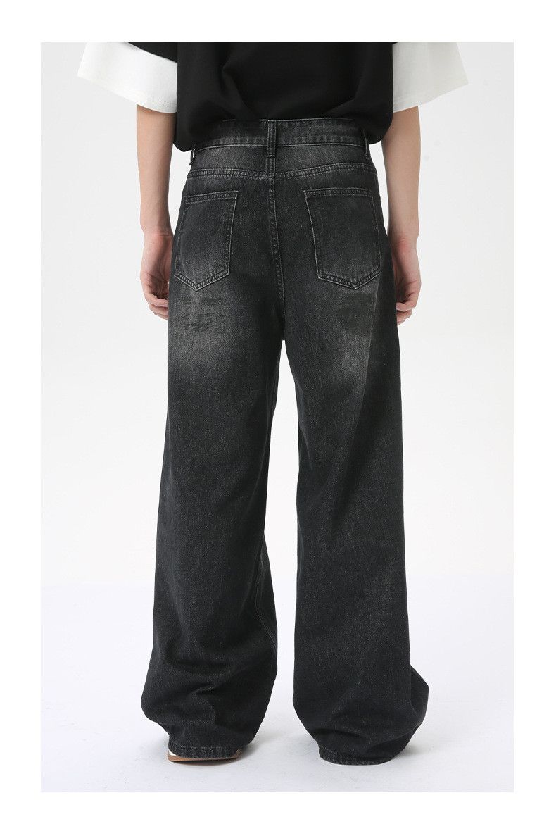 Japanese Brand Street fashion dirty dyed straight jeans trendy y2k Size US 32 / EU 48 - 5 Thumbnail