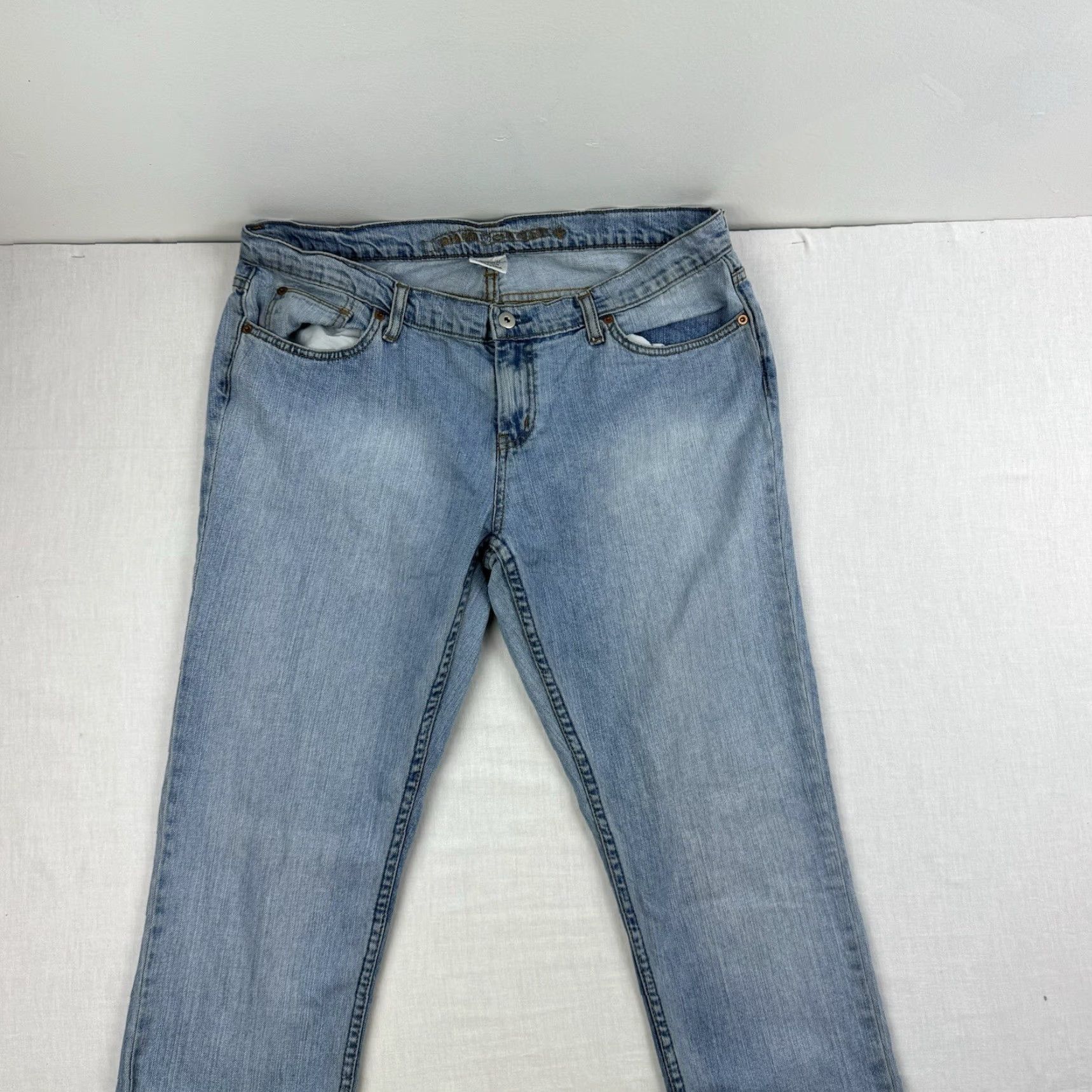 Vintage VINTAGE No Boundaries Jeans Women Tall 15 Blue 90s Grunge Y2K 2000s Punk Straight Jeans Womens Size 36" / US 14 / IT 50 - 3 Thumbnail