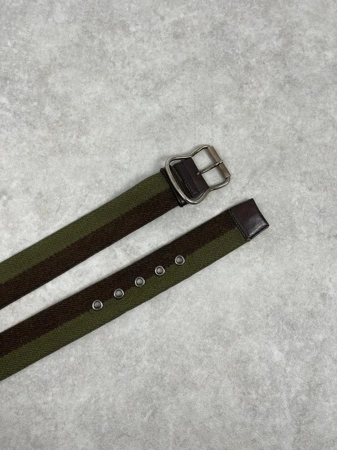 Miu Miu 2000s Miu Miu Two Tone Camo Green Belt Size ONE SIZE - 3 Thumbnail
