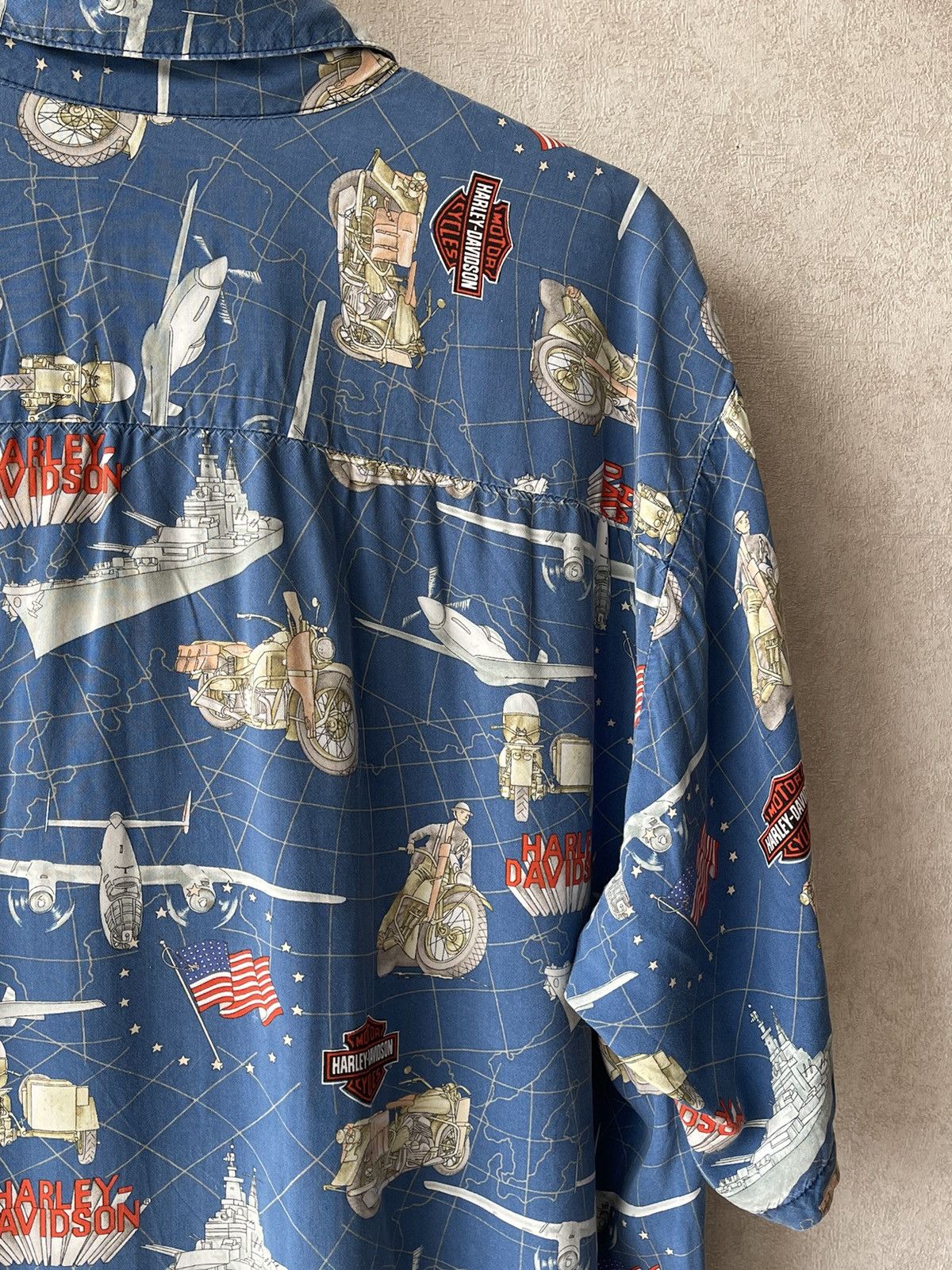 Harley Davidson 90s Harley Davidson Moto Tori Richard Hawaiian Shirt USA Size US L / EU 52-54 / 3 - 13 Thumbnail