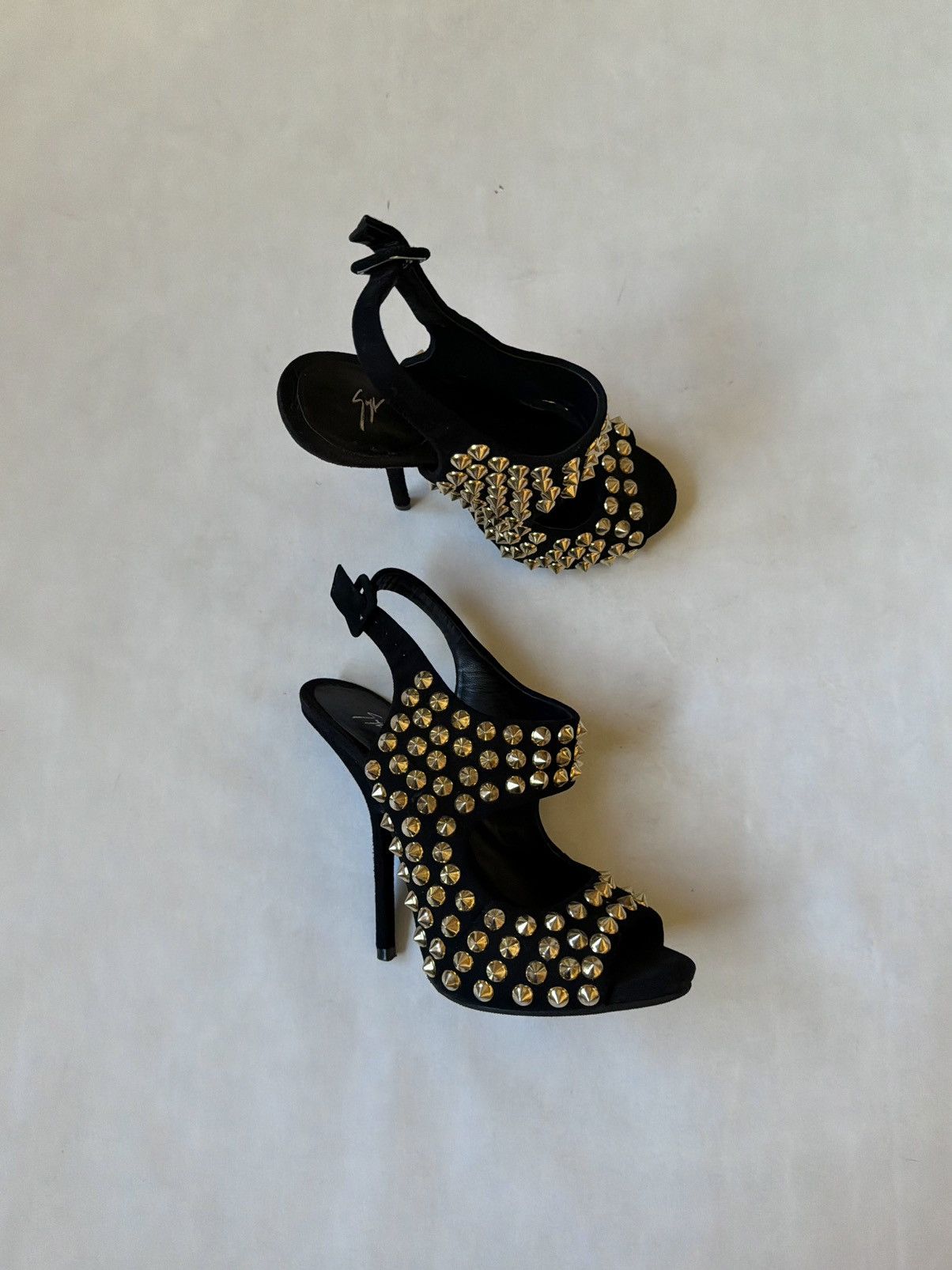 Giuseppe Zanotti Guiseppe Zanotti Studded Embellished Sandals Heels Shoes Size US 7.5 / IT 37.5 - 2 Thumbnail