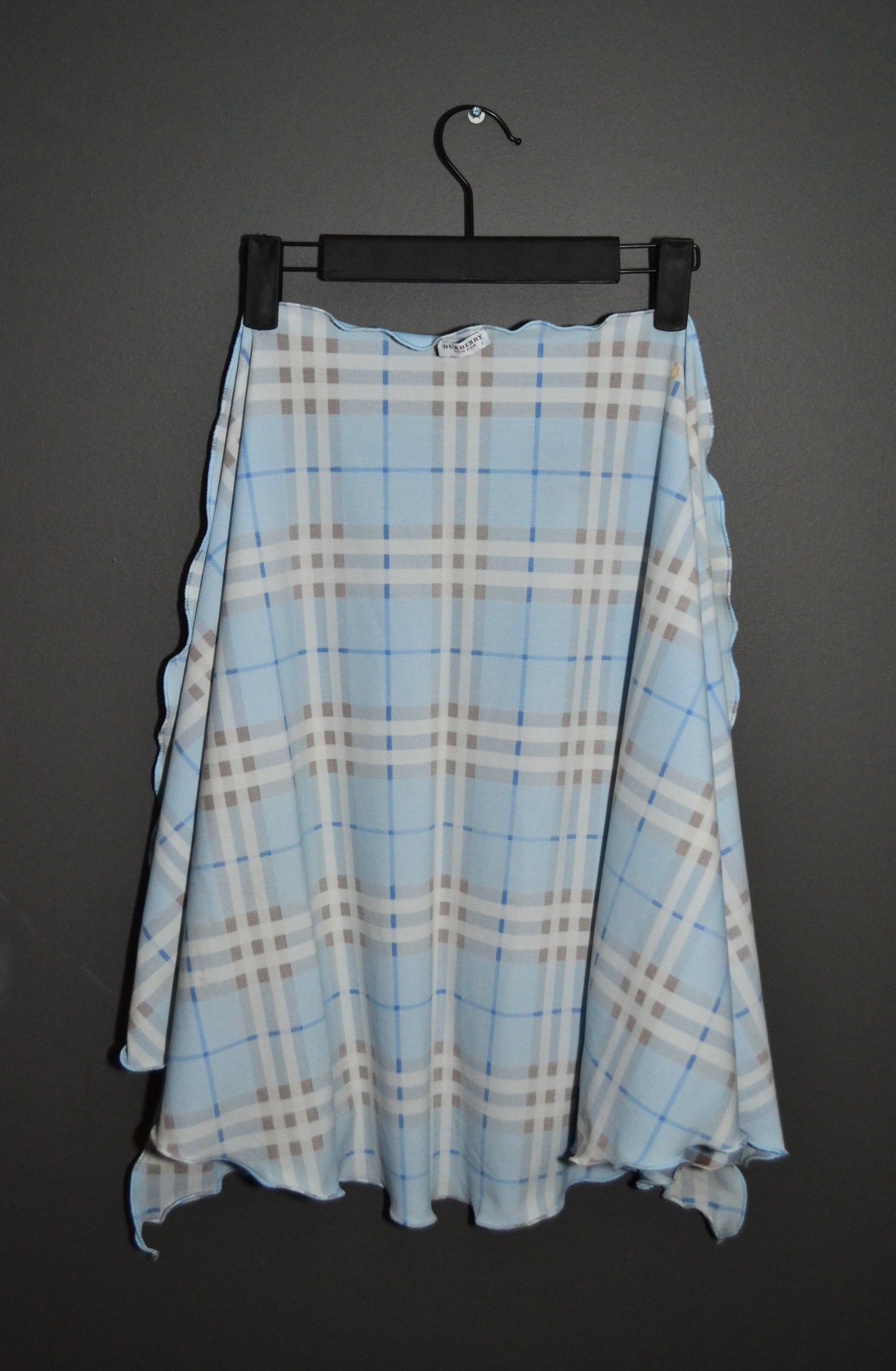 Burberry Burberry L Check Pattern Short Sarong Skirt Size ONE SIZE - 5 Thumbnail