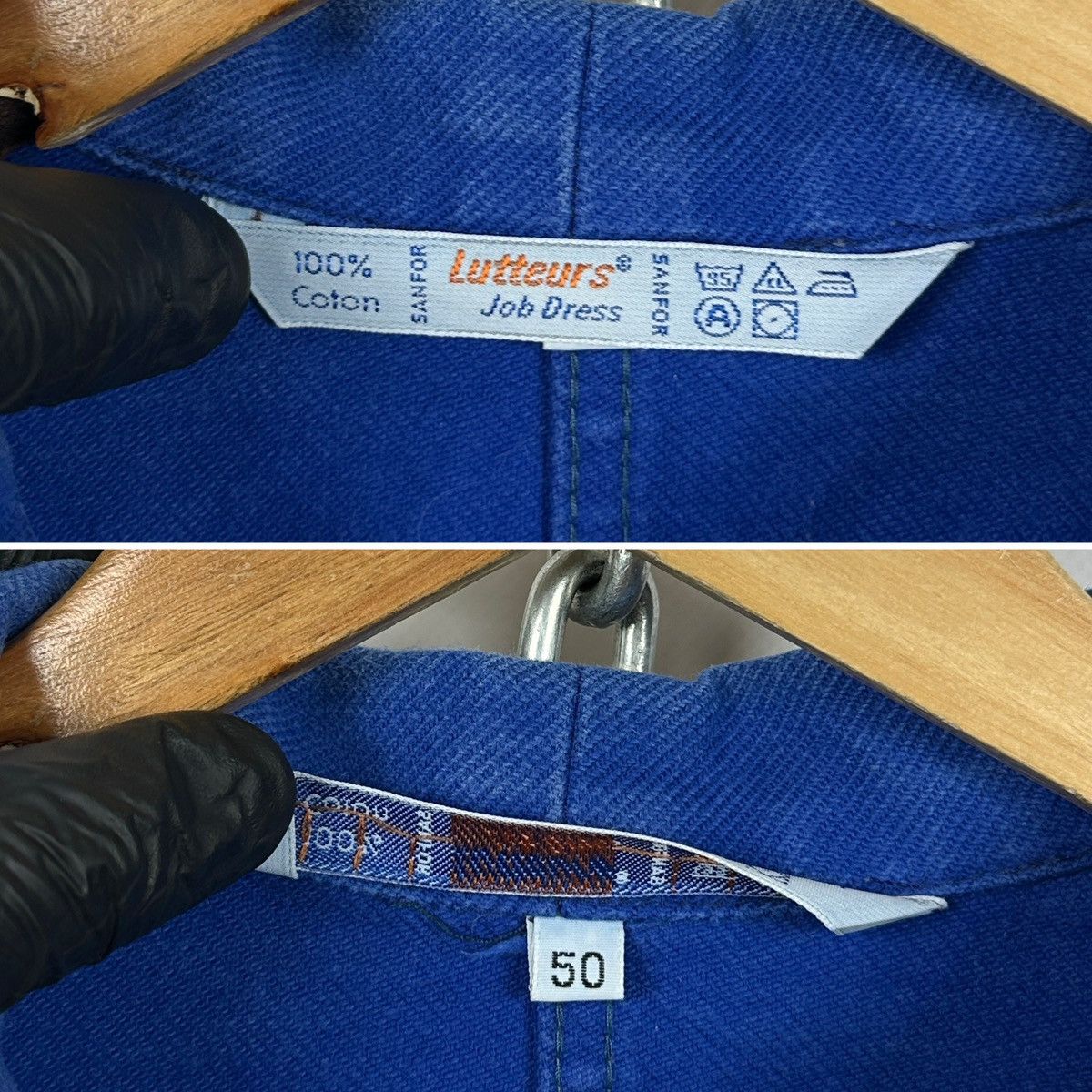 Le Laboureur 80s Vintage Lutteurs French Workwear Sanfor Chore Jacket Size US M / EU 48-50 / 2 - 23 Thumbnail