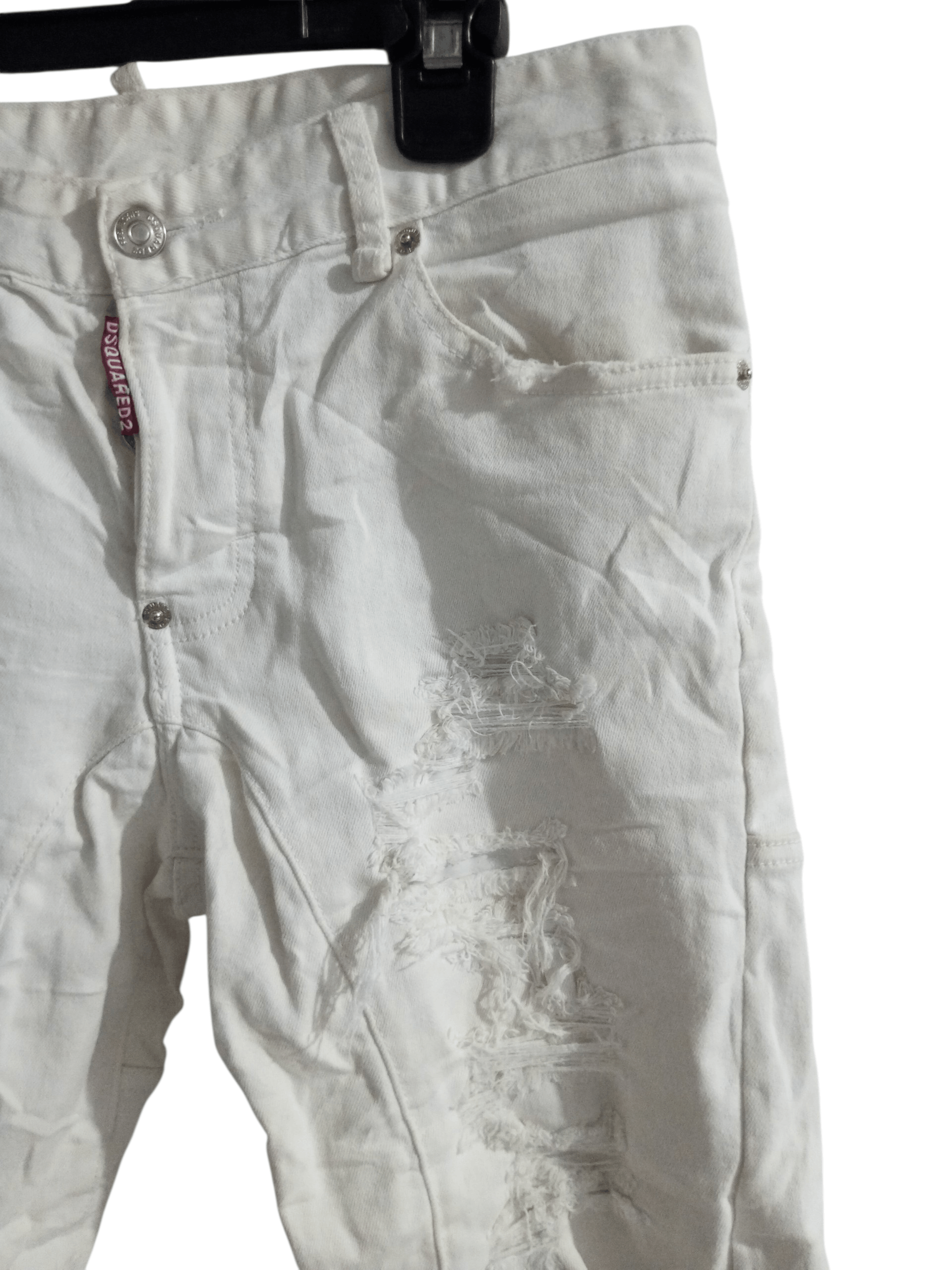 Dsquared2 Vintage Dsquared2 distressed white denim Size US 29 - 6 Thumbnail