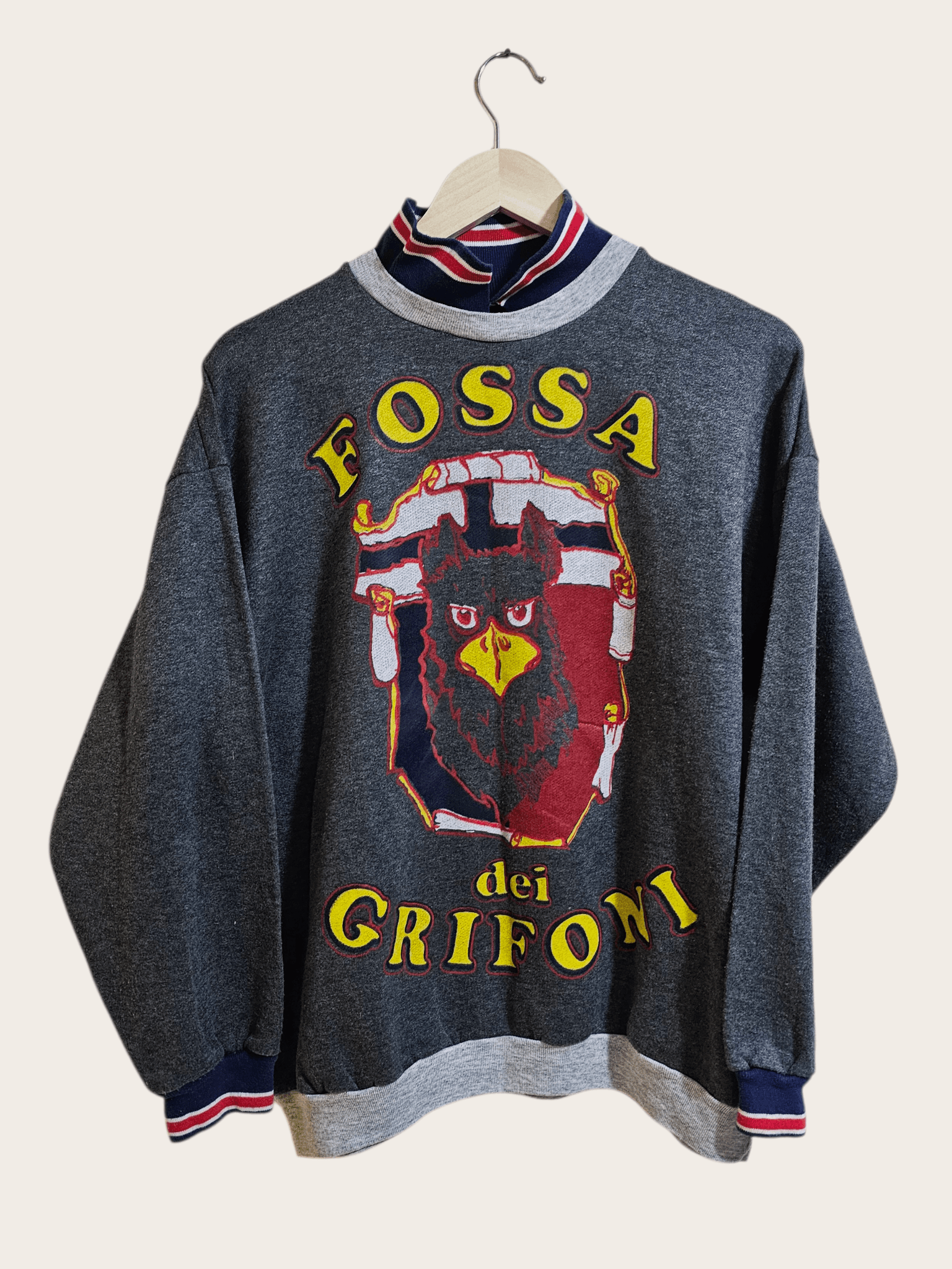 Vintage Fossa Dai Grifoni Genoa Ultras 90's Sweatshirt Size US M / EU 48-50 / 2 - 1 Thumbnail