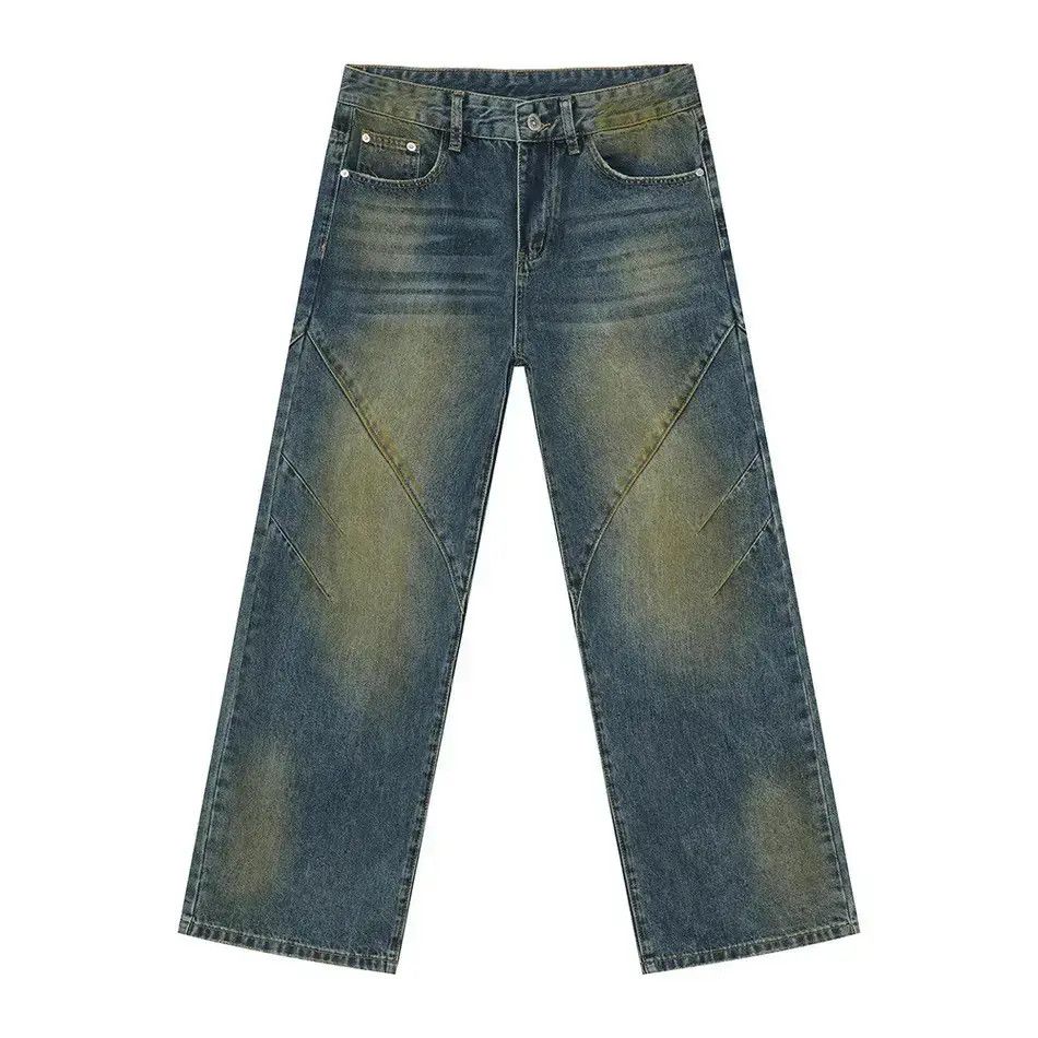 Japanese Brand Retro loose straight leg gradient jeans Size US 32 / EU 48 - 6 Thumbnail
