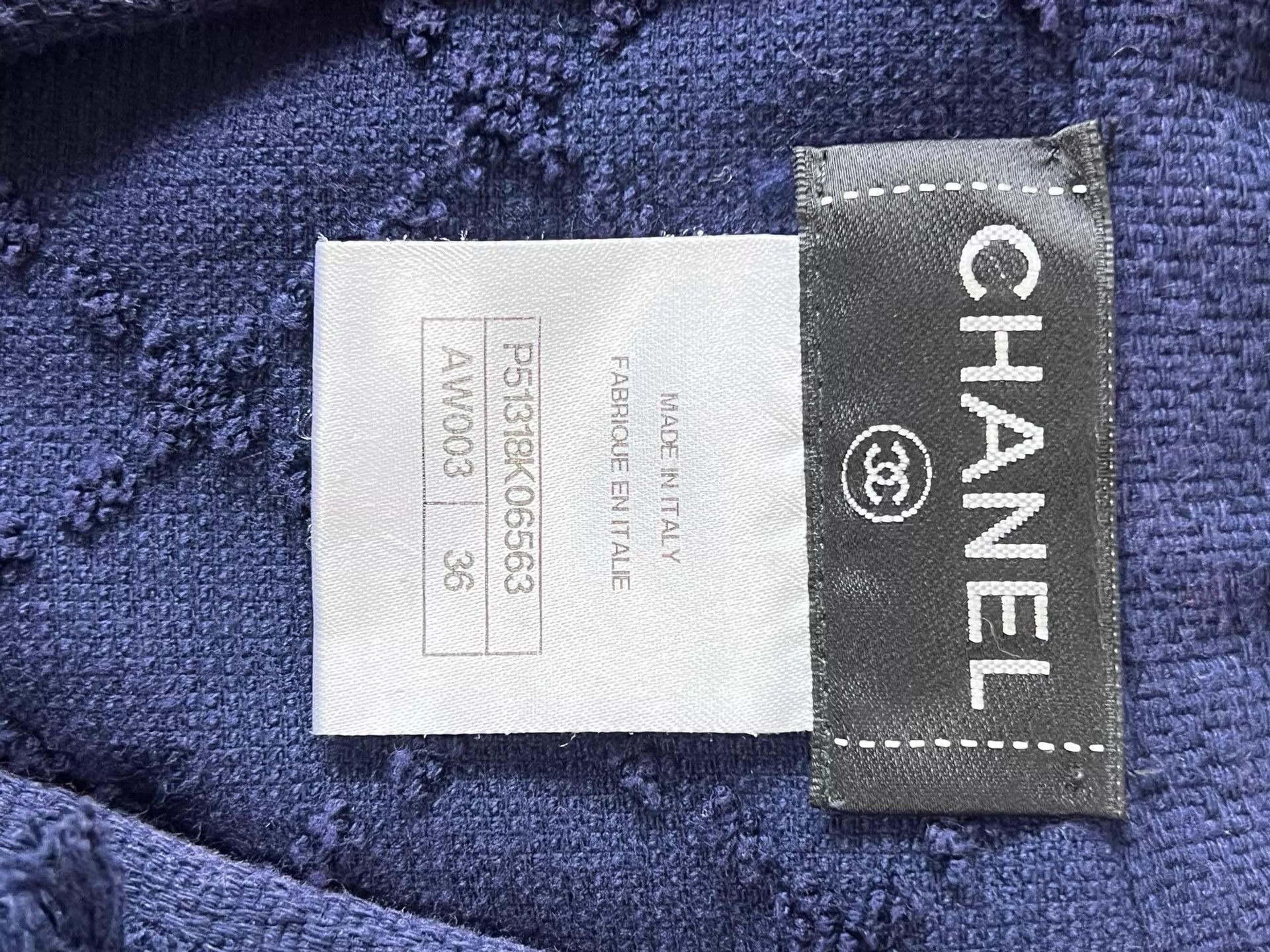 Chanel Chanel Dark Blue Tassel V-Neck Dress 36 Size XS / US 0-2 / IT 36-38 - 6 Thumbnail