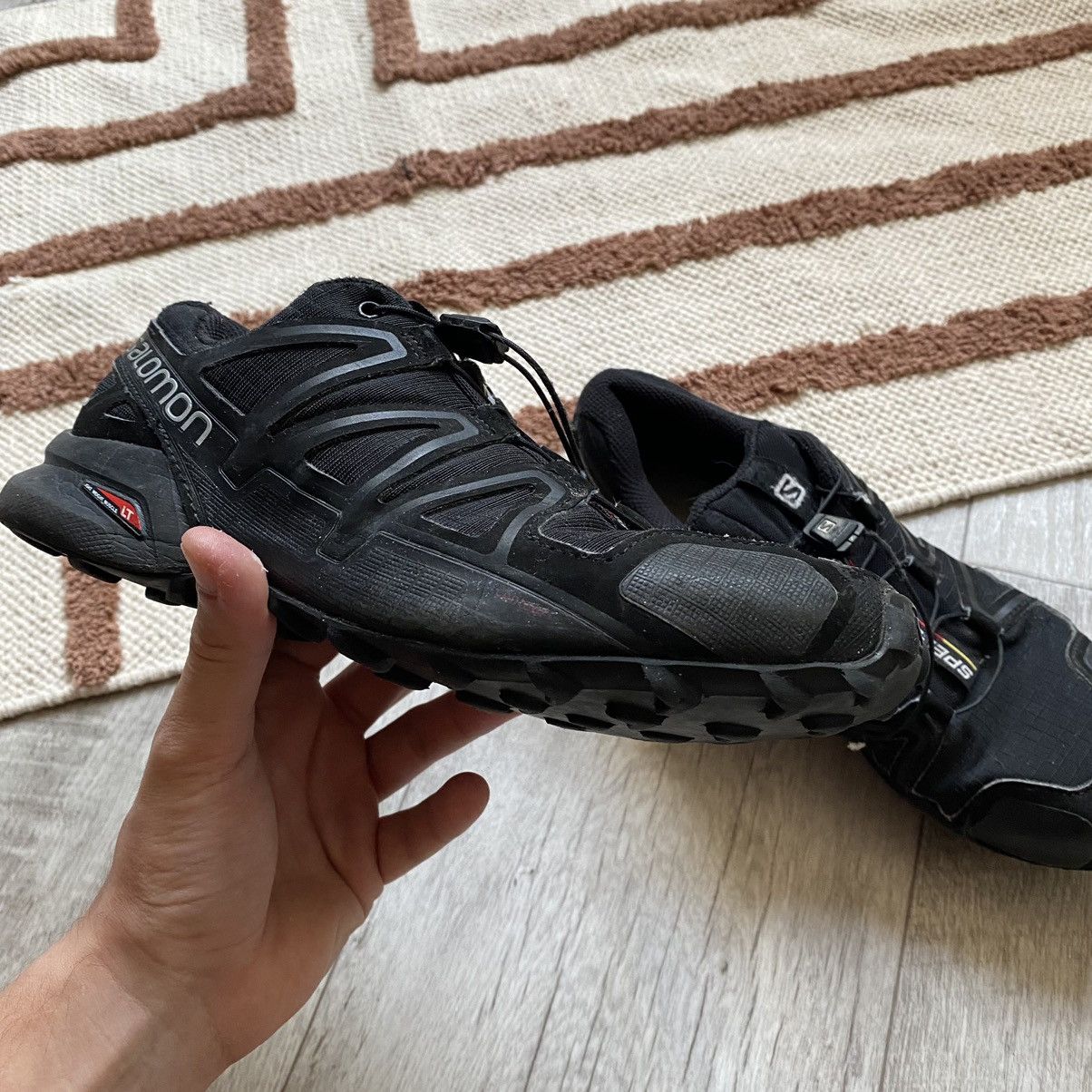 Salomon SALOMON SPEED CROSS 4 TOTAL BLACK SHOES Size US 7 / EU 40 - 2 Thumbnail