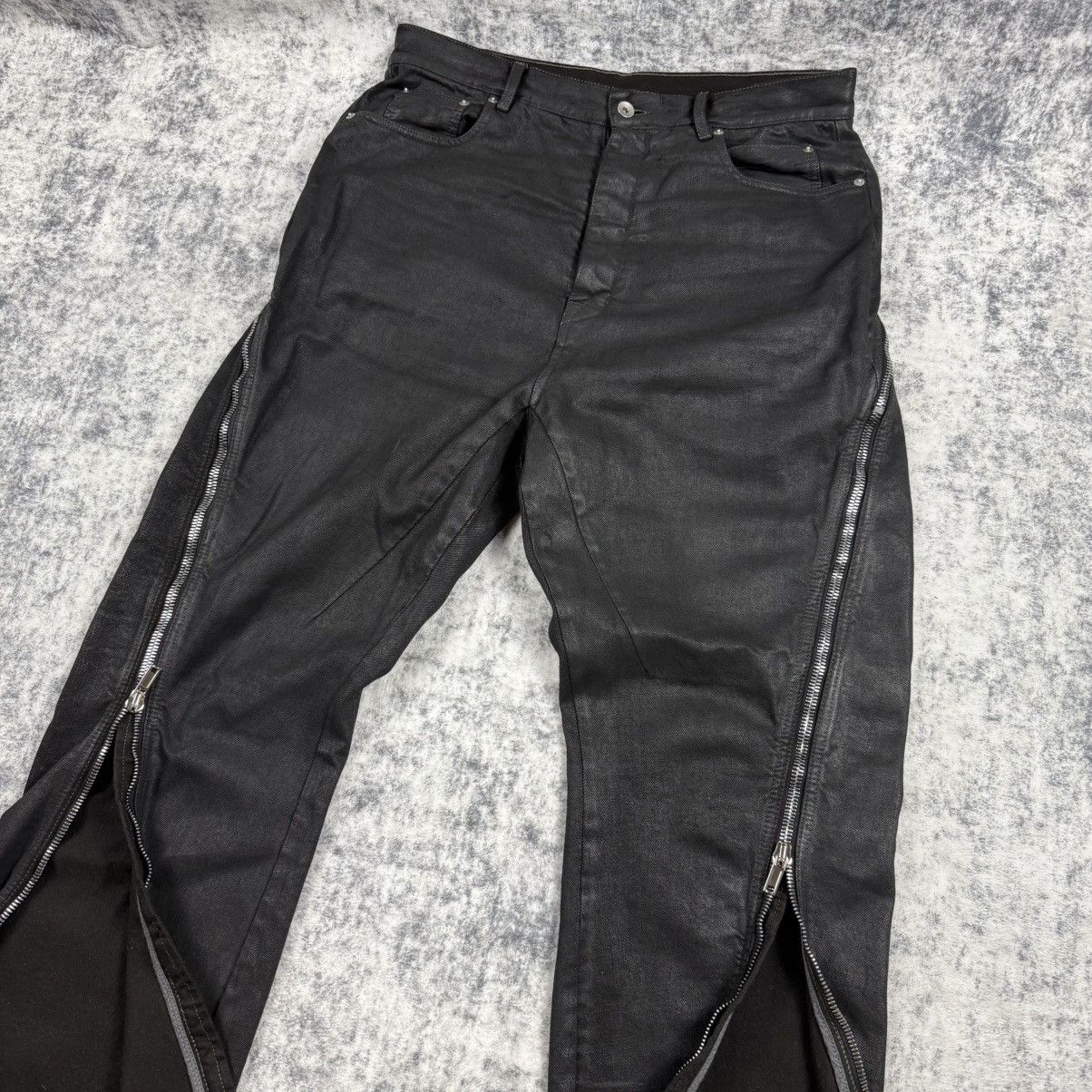 Rick Owens Rick Owens Bolan Banana High Slim Fit Waxed ‘Black’ Jeans Size US 34 / EU 50 - 2 Thumbnail