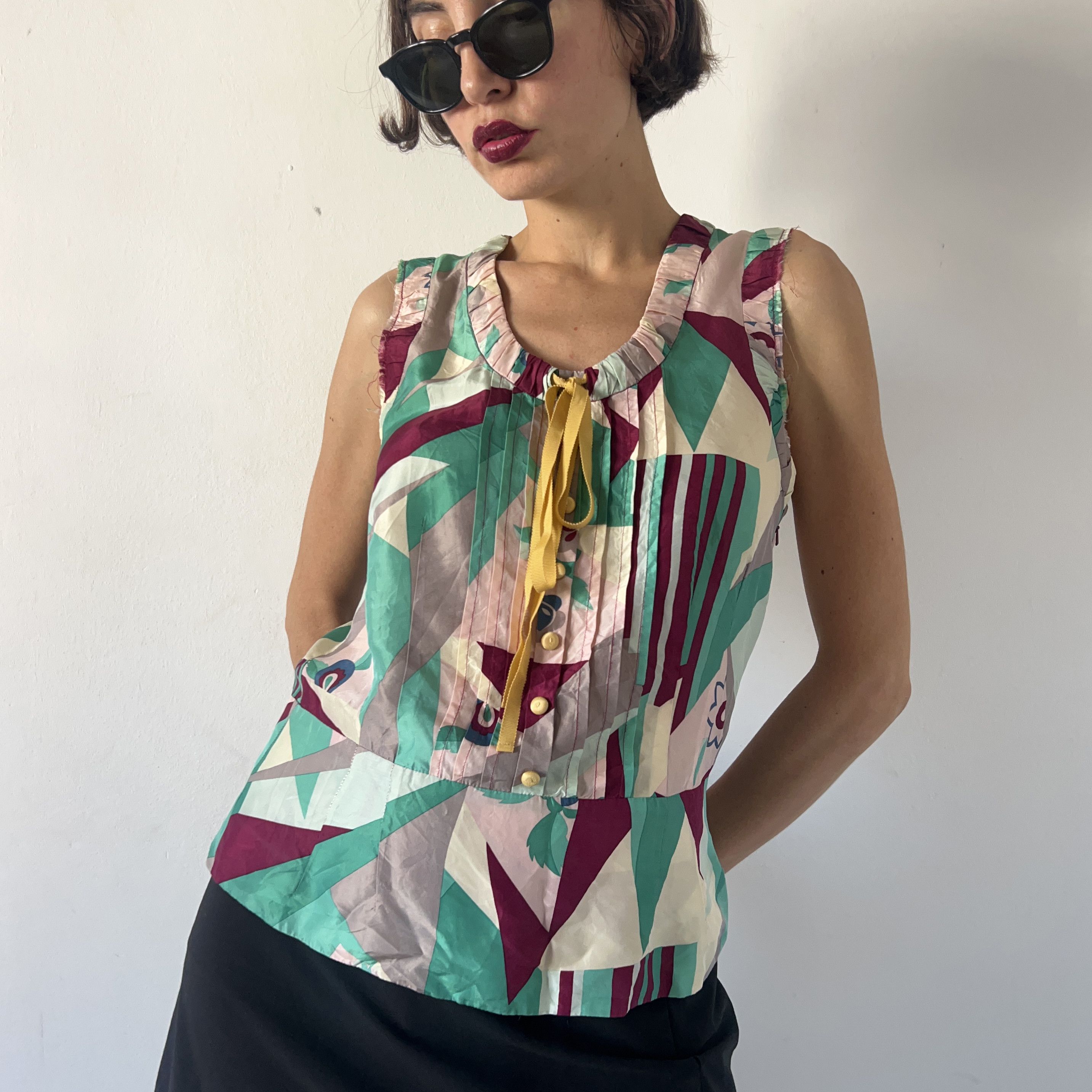 Marc Jacobs Vintage Marc Jacobs y2k geometrical print blouse Size M / US 6-8 / IT 42-44 - 5 Thumbnail