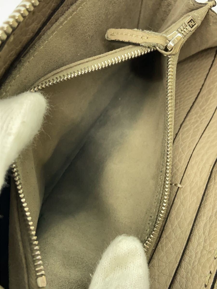 Fendi Fendi Leather Long Wallet Beige Size ONE SIZE - 5 Thumbnail