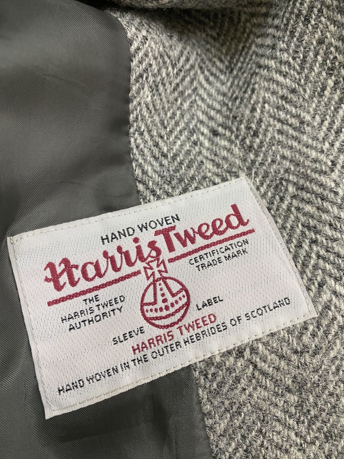 Harris Tweed Vintage Harris Tweed Herringbone Wool Coat Size US S / EU 44-46 / 1 - 7 Thumbnail