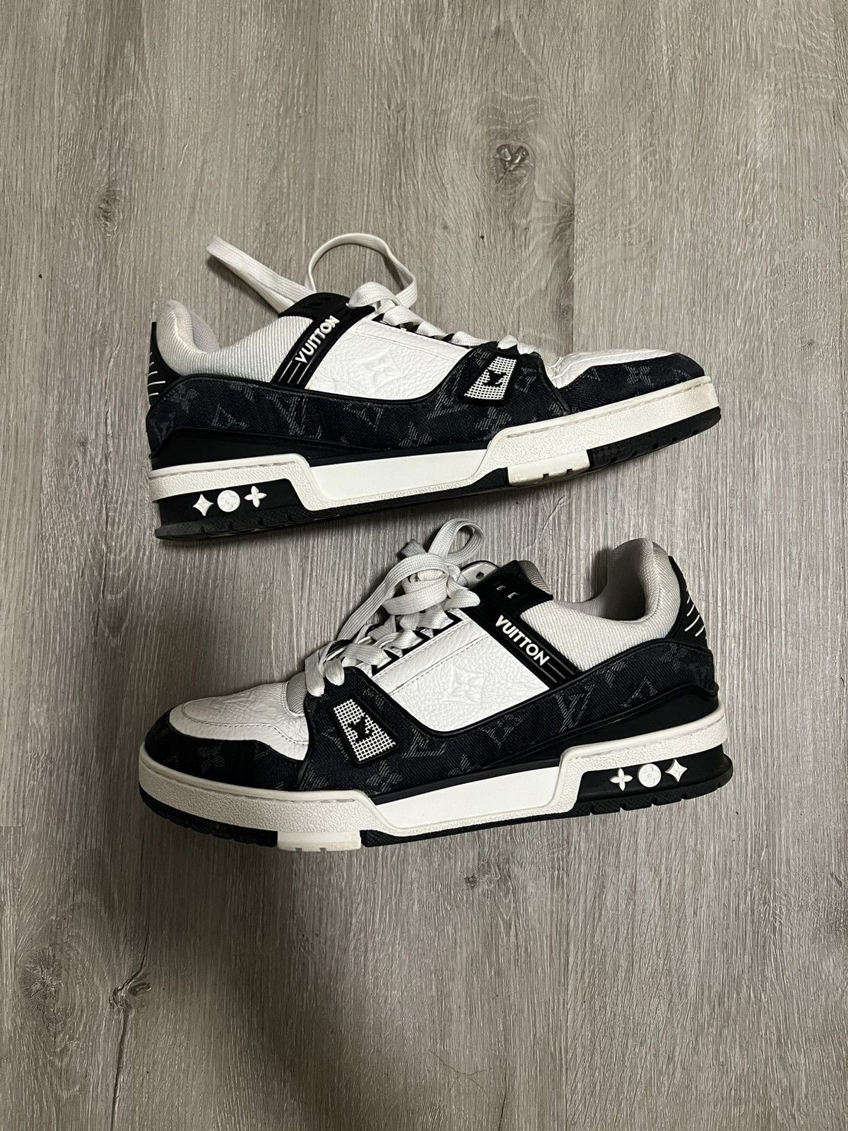 Louis Vuitton Louis Vuitton Trainer Size 7 Black Denim Size US 8 / EU 41 - 1 Thumbnail
